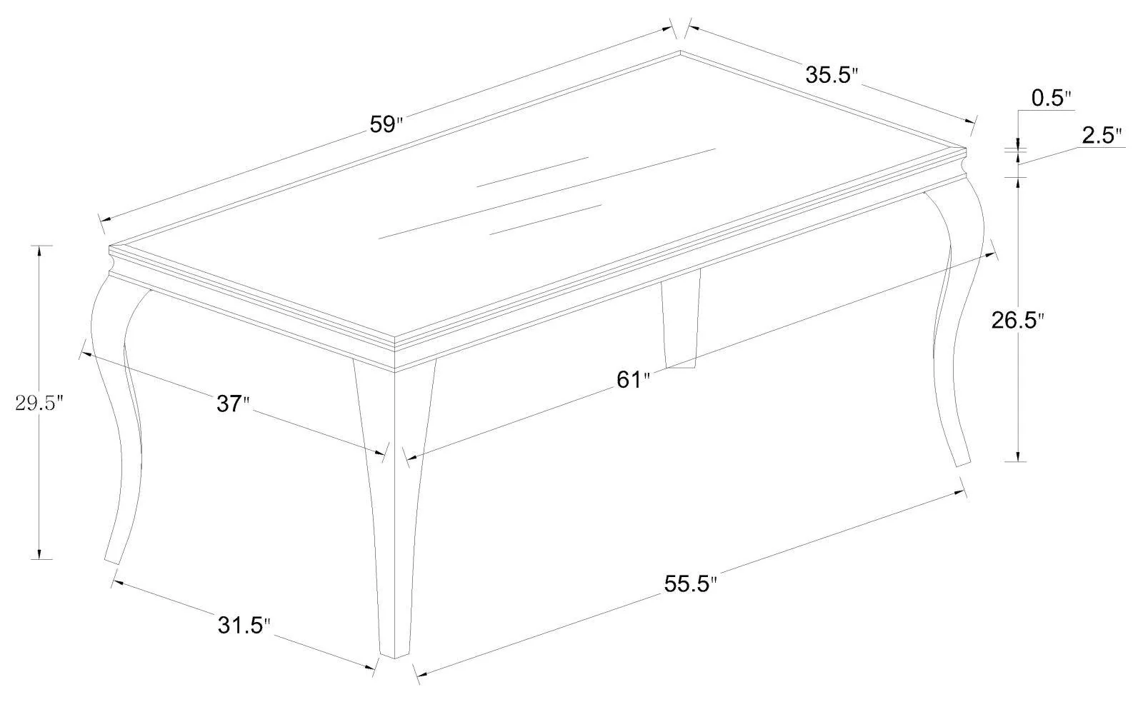 Carone Chrome/Black Rectangular Dining Table - Image 6