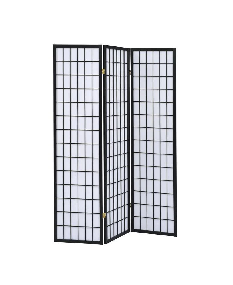 Carrie Black/White 3-Panel Folding Screen - Image 6