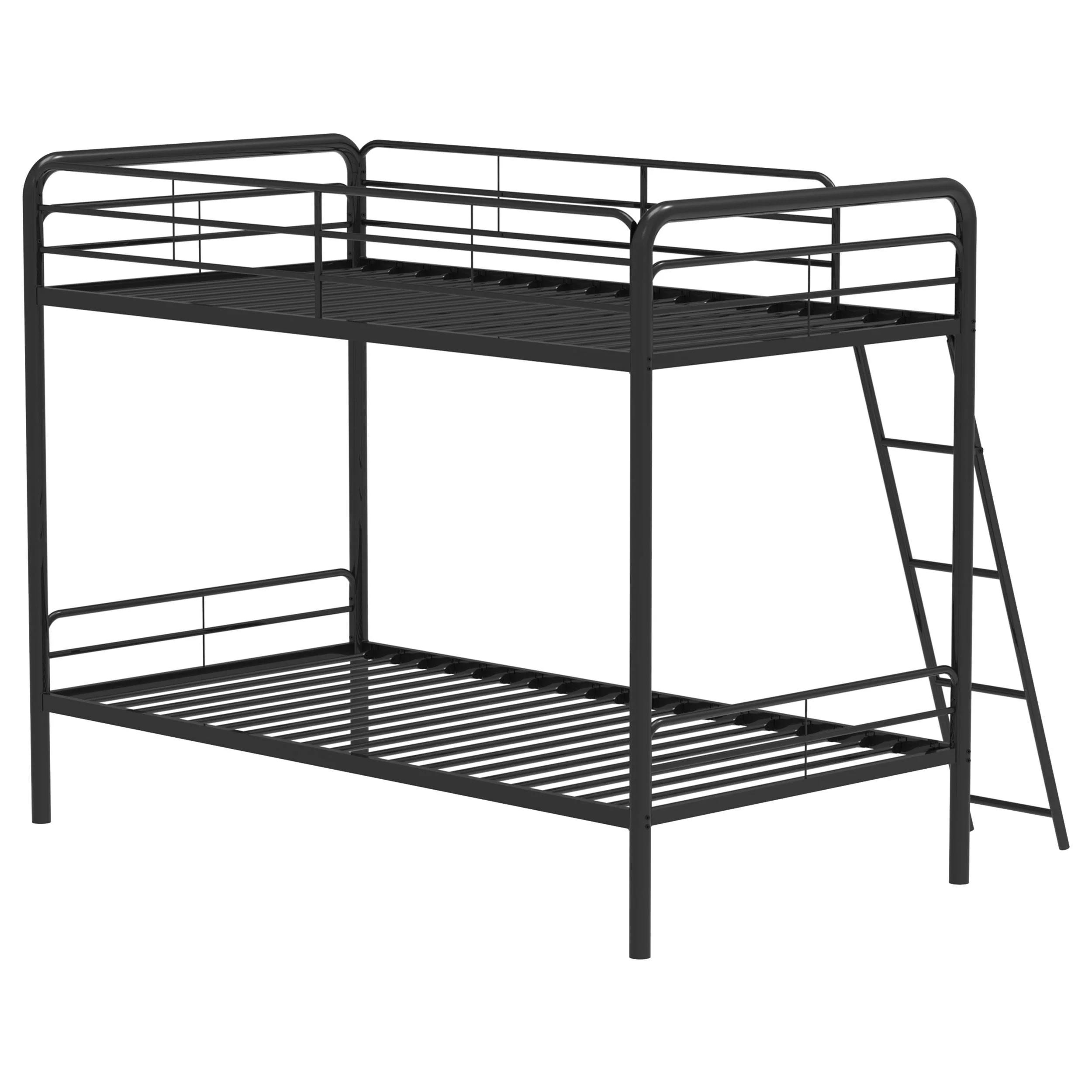 Carson Glossy Black Metal Twin Over Twin Bunk Bed - Image 8
