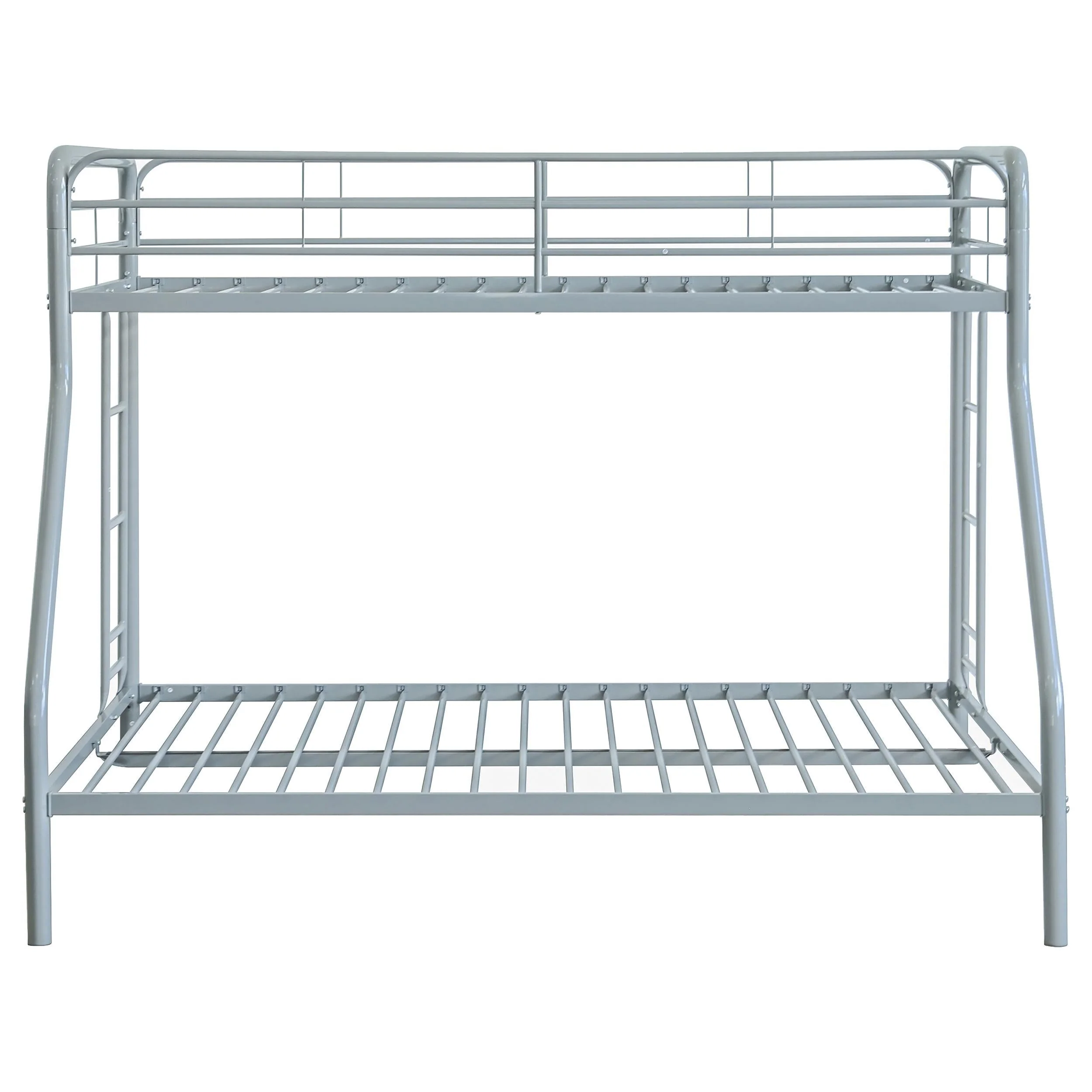 Carson Glossy Silver Metal Twin Over Full Bunk Bed - Image 2