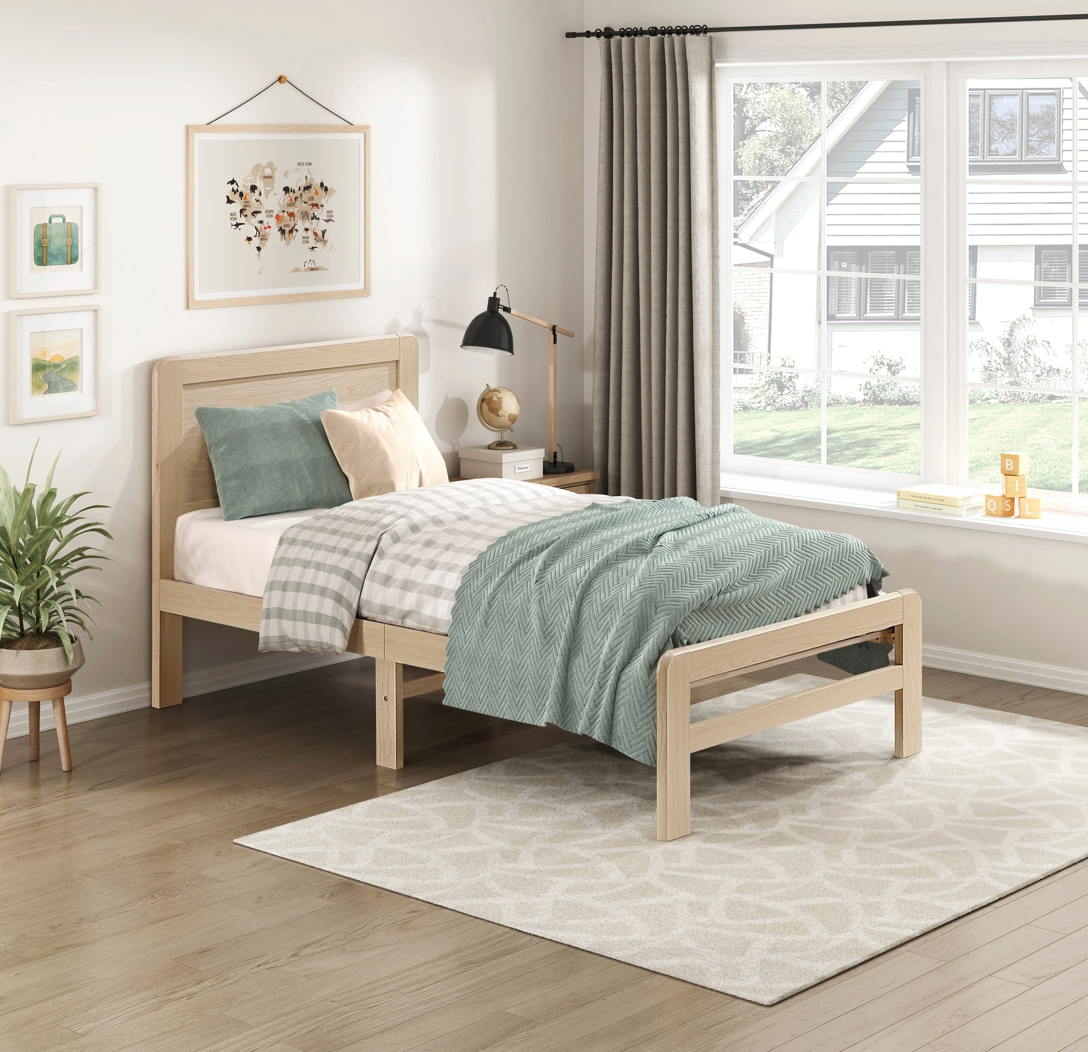 Carter Natural Twin Platform Bed - Image 11