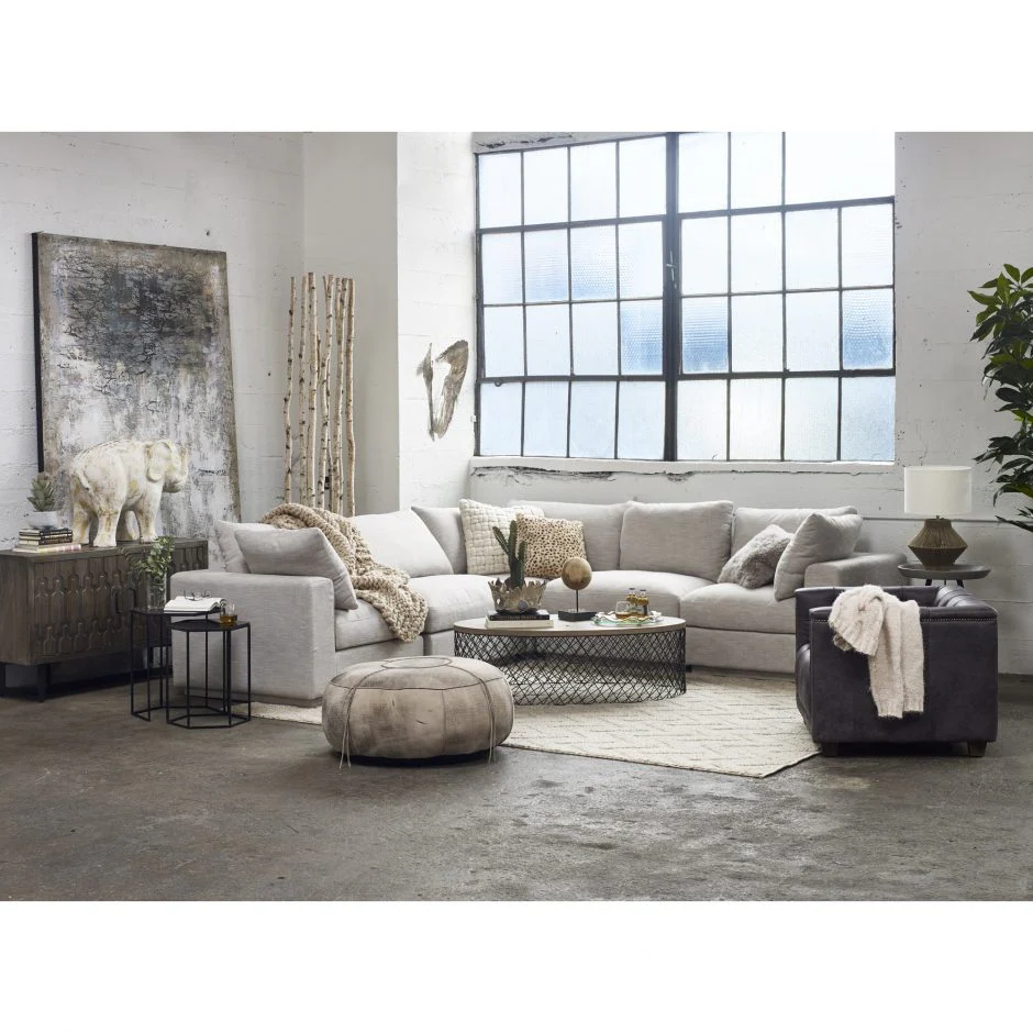 Cashmere Fur Pillow - Light Grey - Image 3