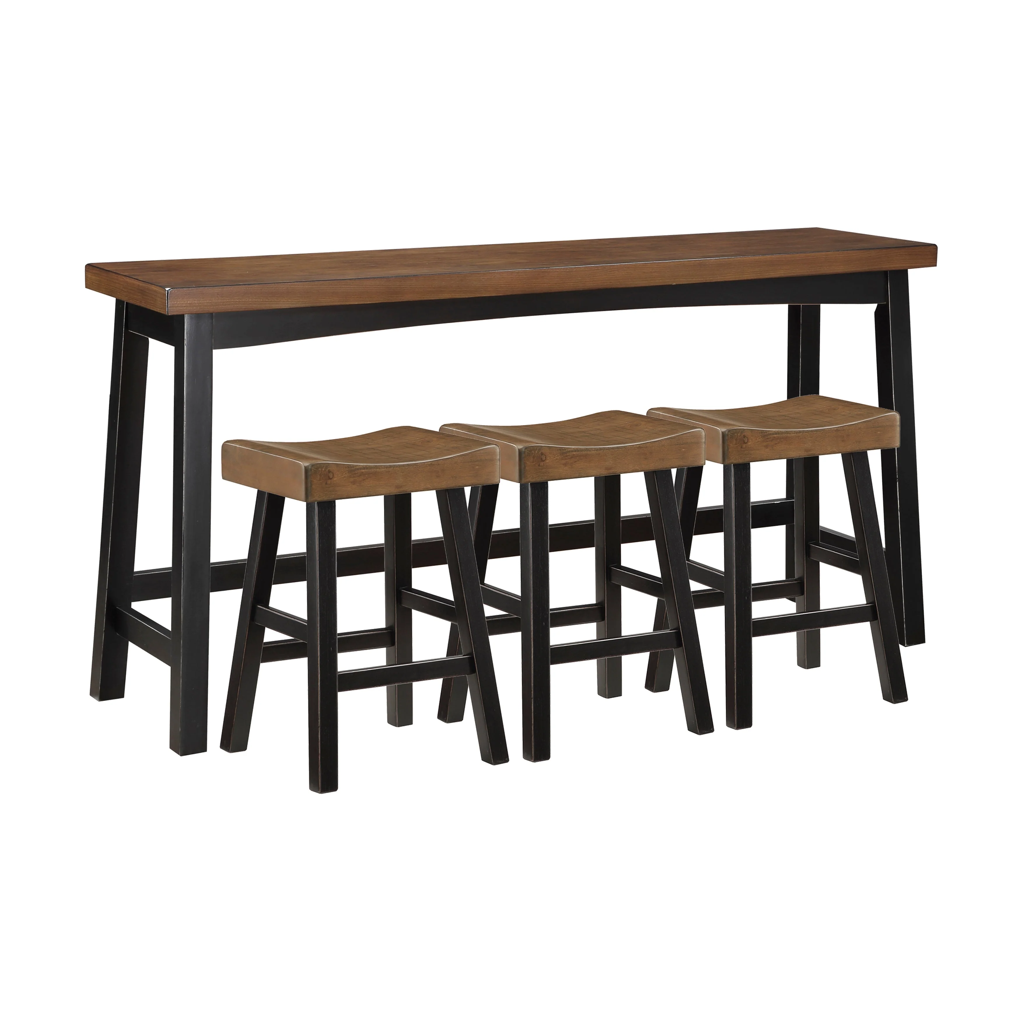 Caspian Black/Brown 4-Piece Pack Counter Height Set - Image 2
