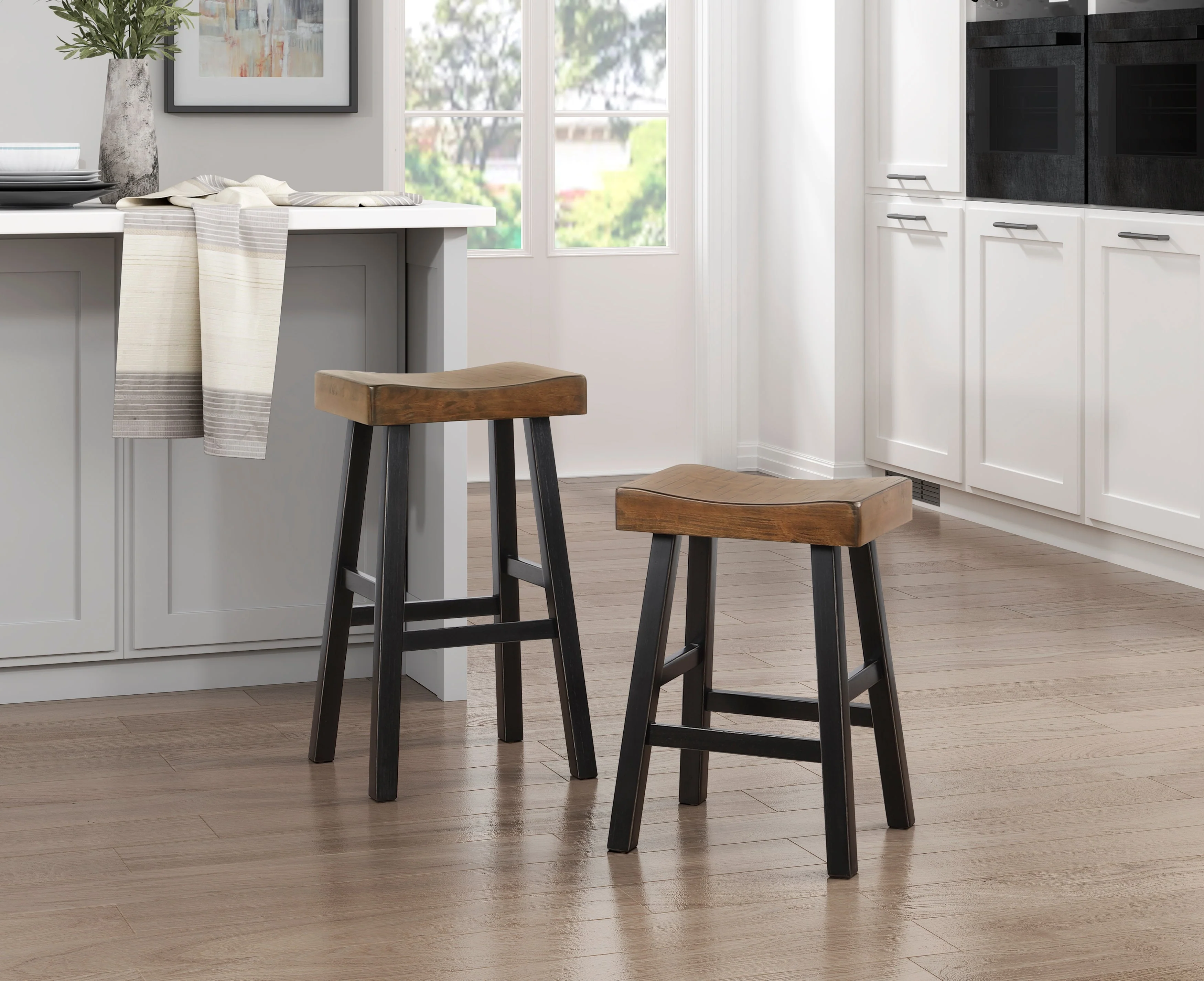 Caspian Black/Brown 4-Piece Pack Pub Height Set - Image 10