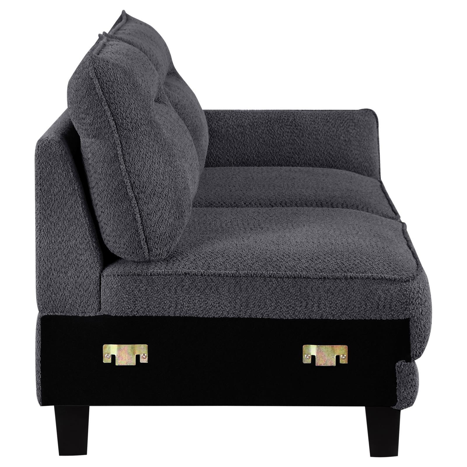 Caspian Grey Upholstered Curved Arms Sectional Sofa - Image 12