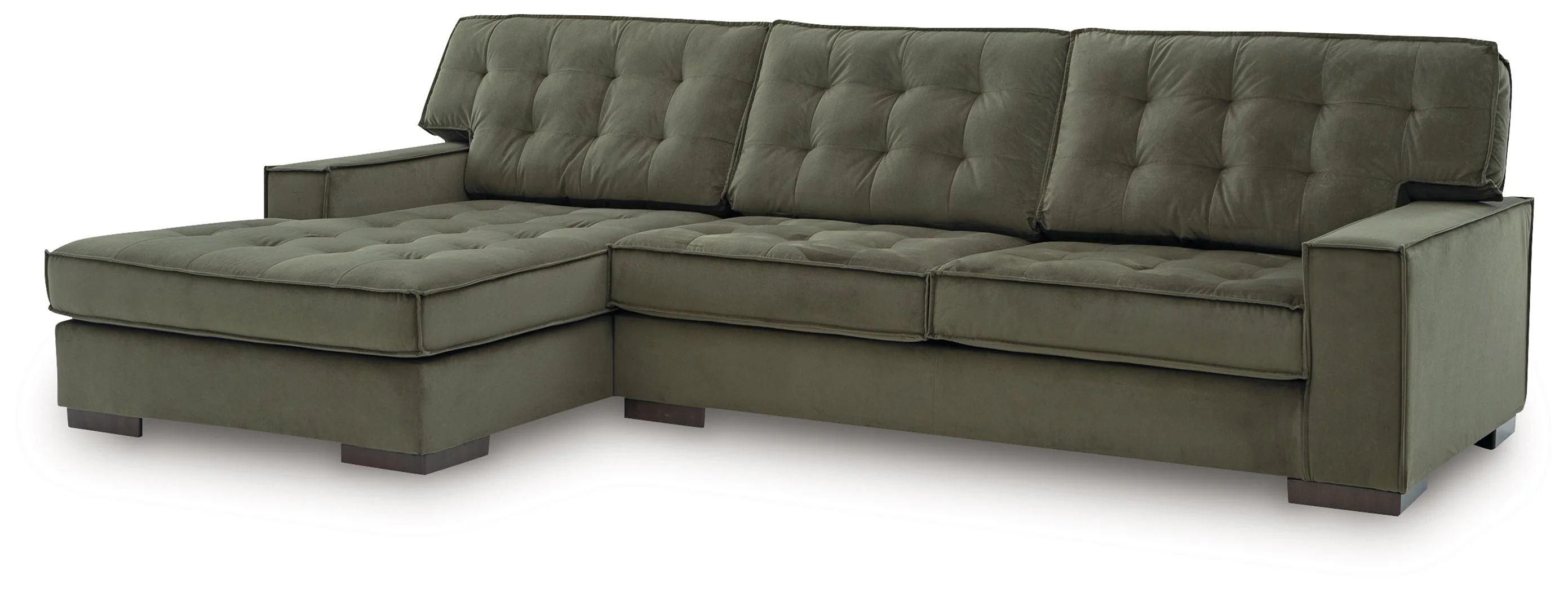 Caspian-Town Olive 2-Piece Left Arm Facing (LAF) Chaise Sectional - Image 2