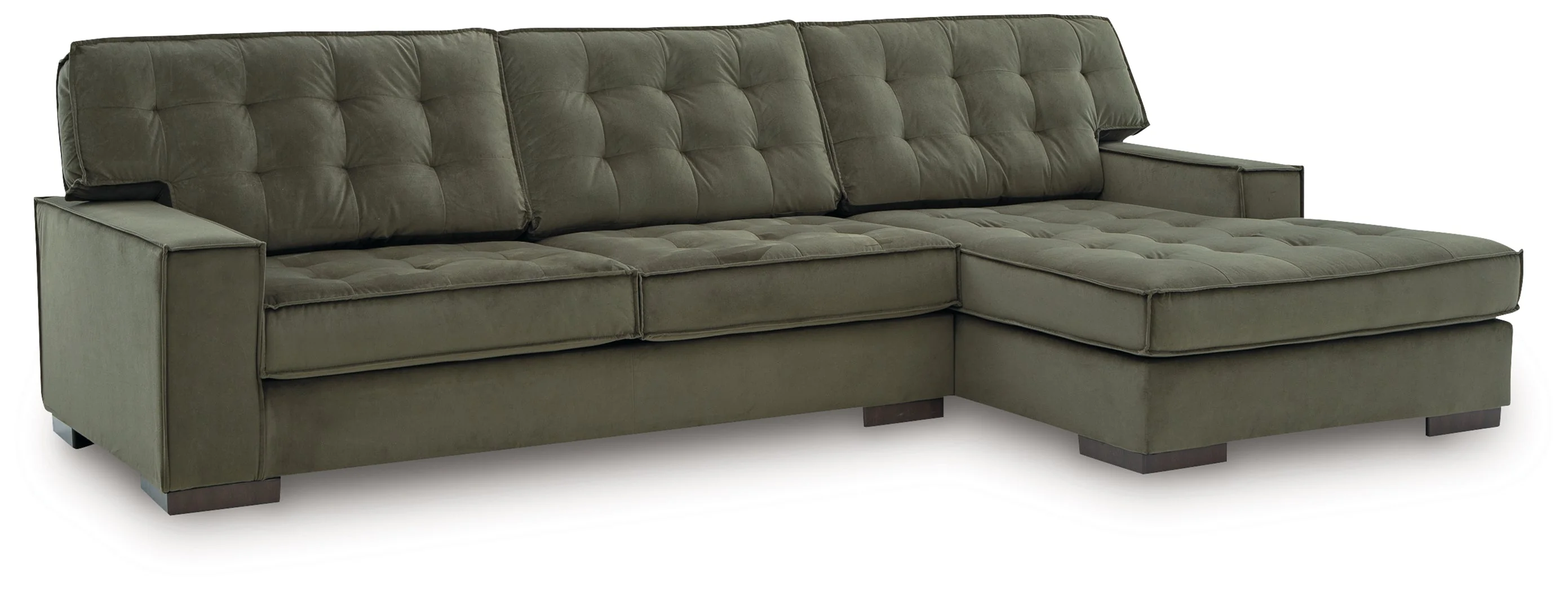 Caspian-Town Olive 2-Piece Right Arm Facing (RAF) Chaise Sectional - Image 2