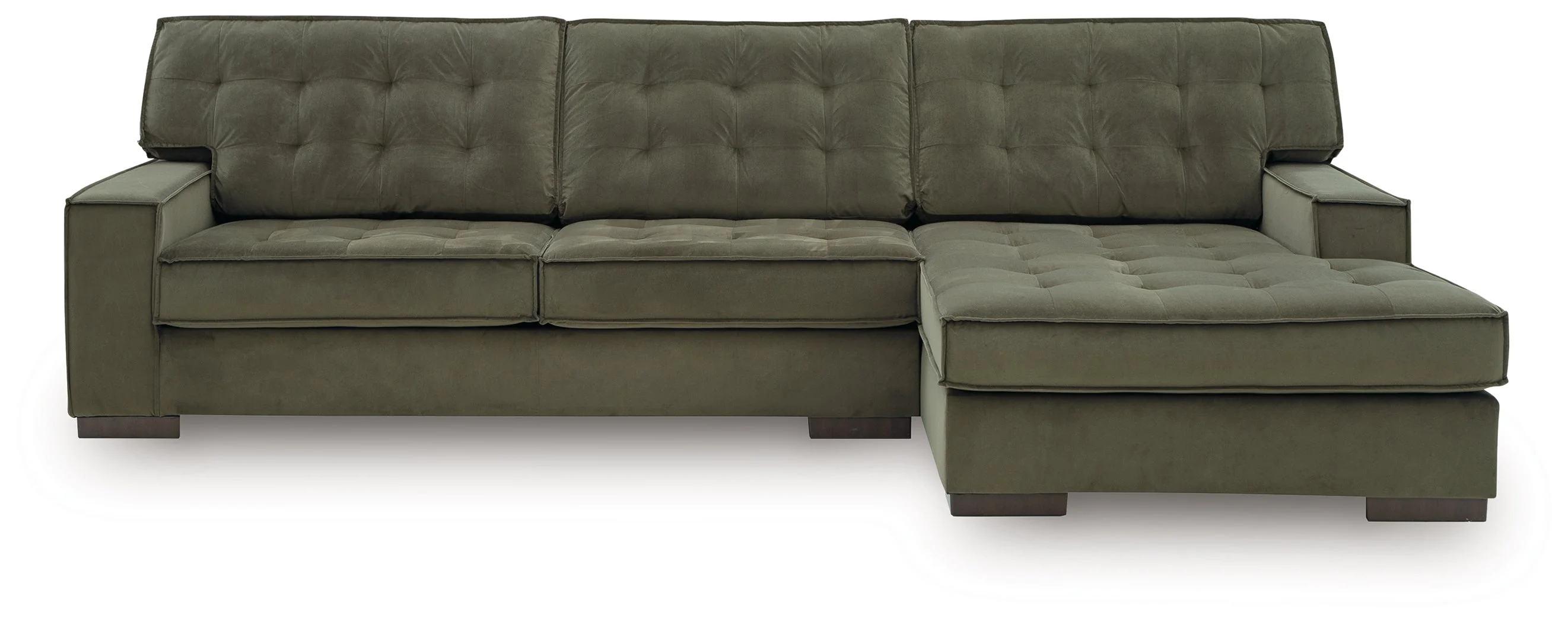 Caspian-Town Olive 2-Piece Right Arm Facing (RAF) Chaise Sectional - Image 3