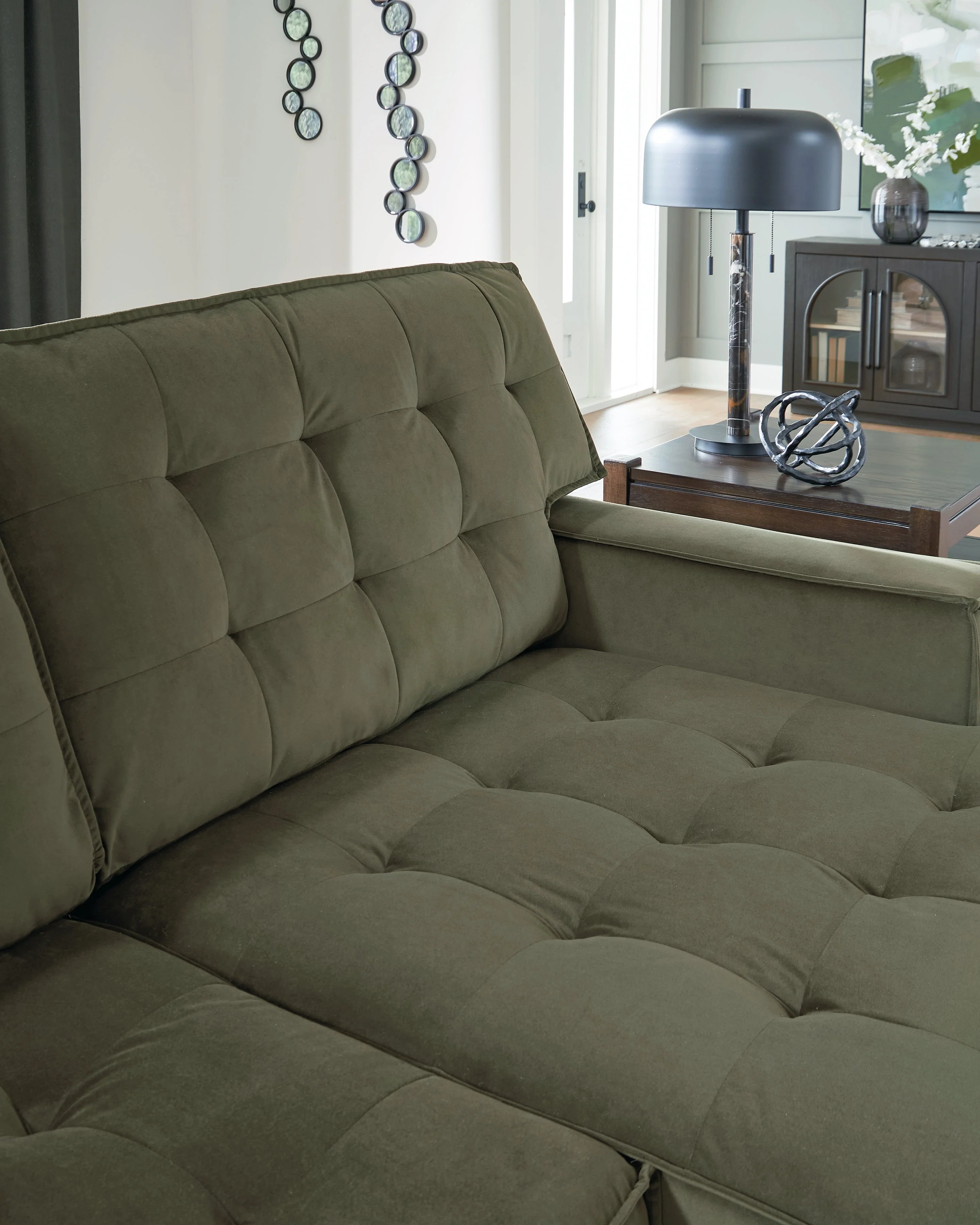 Caspian-Town Olive 2-Piece Right Arm Facing (RAF) Chaise Sectional - Image 6
