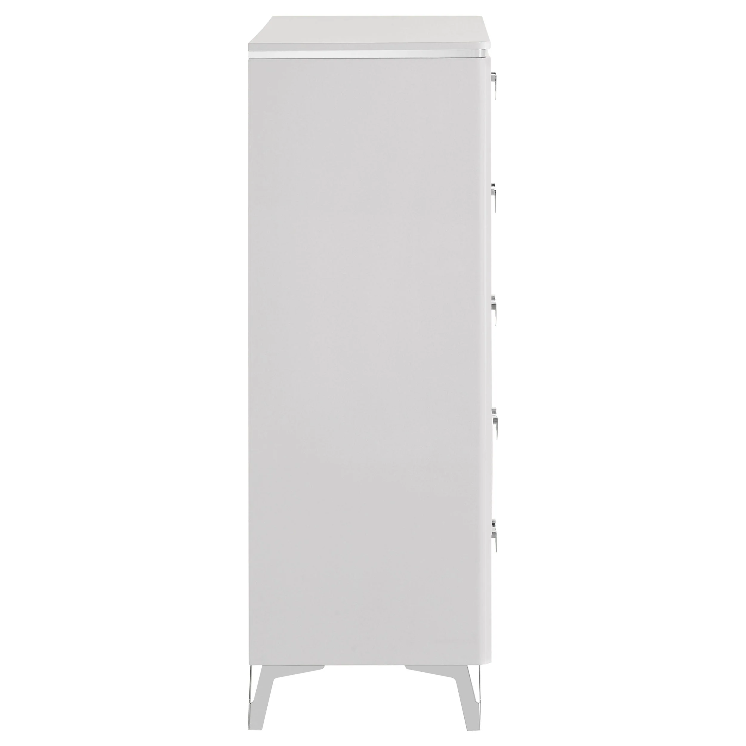 Cassia White High Gloss 5-drawer Bedroom Chest of Drawers - Image 6