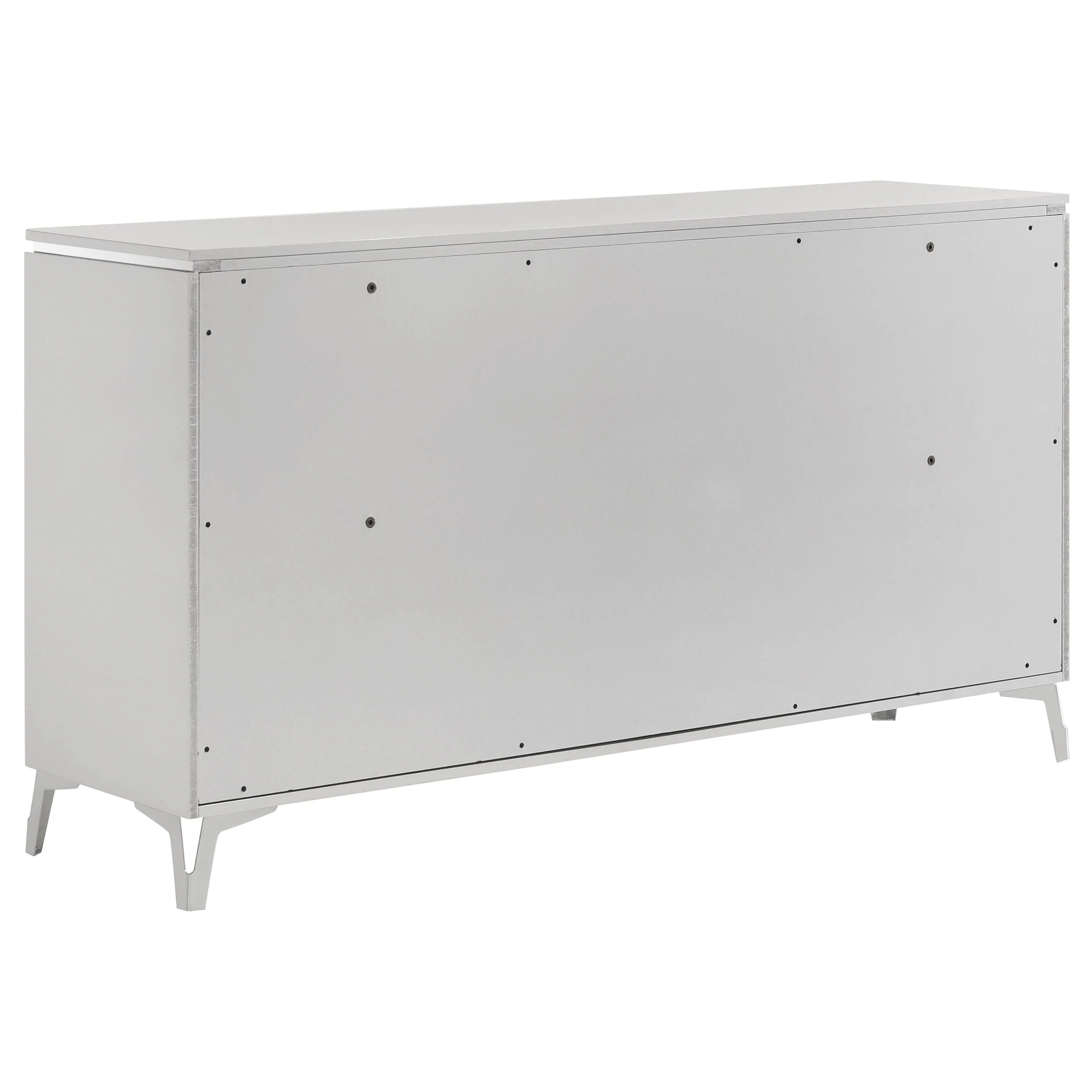 Cassia White High Gloss 5-piece Eastern King LED Bedroom Set - Image 8