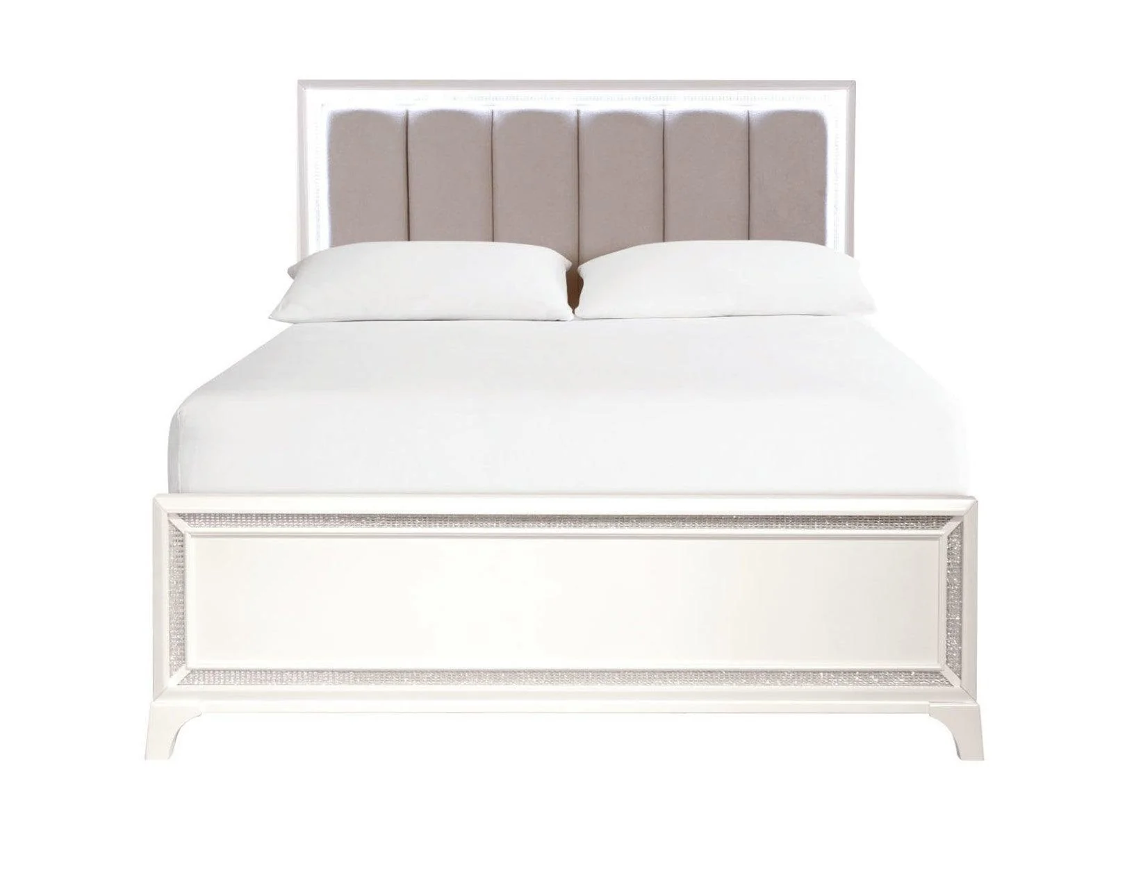 Cassie Illuminating 4-Piece Glam King Bedroom Set - Image 3