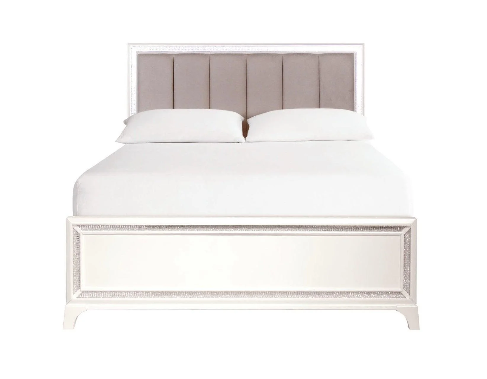 Cassie Queen Illuminating 4-Piece Glam Queen Bedroom Set - Image 5