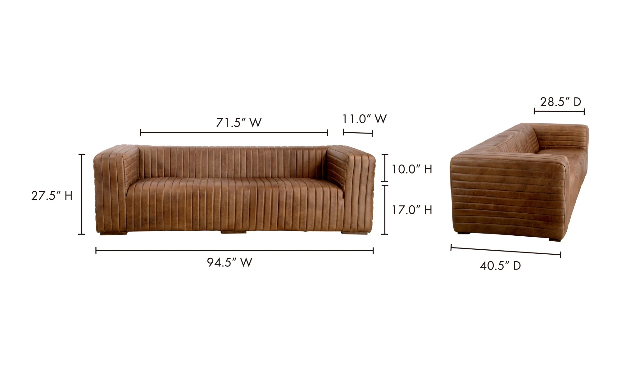 Castle Sofa Light Brown - Image 12
