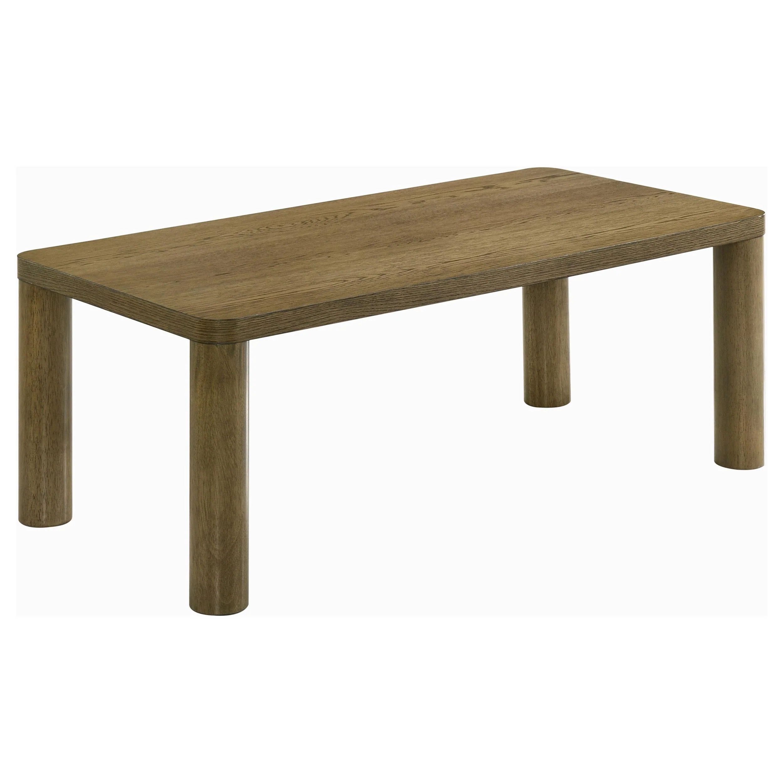 Castlewood Brown Oak 2-Piece Cocktail Coffee Table Set - Image 5