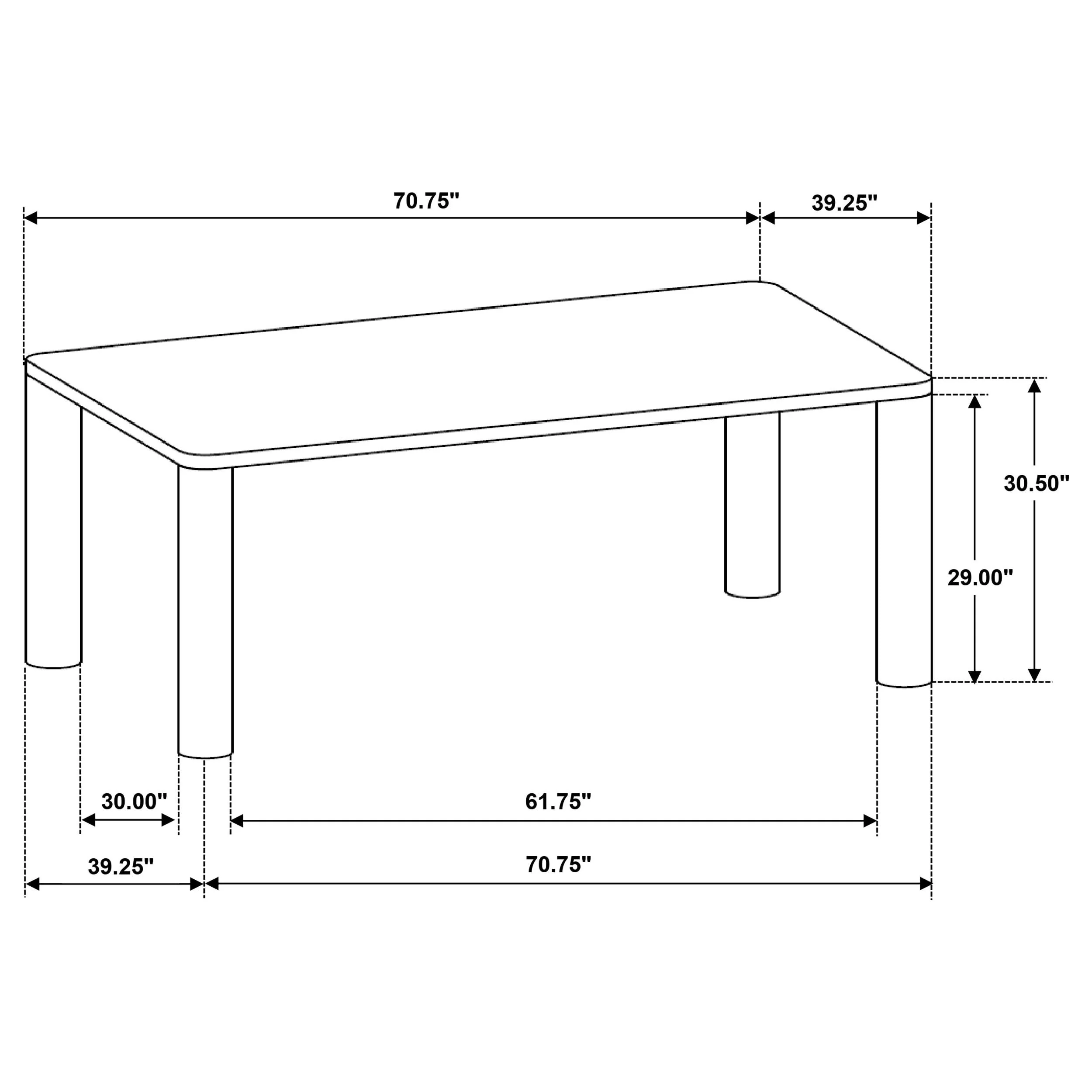 Castlewood Brown Oak Rectangular Dining Table - Image 9