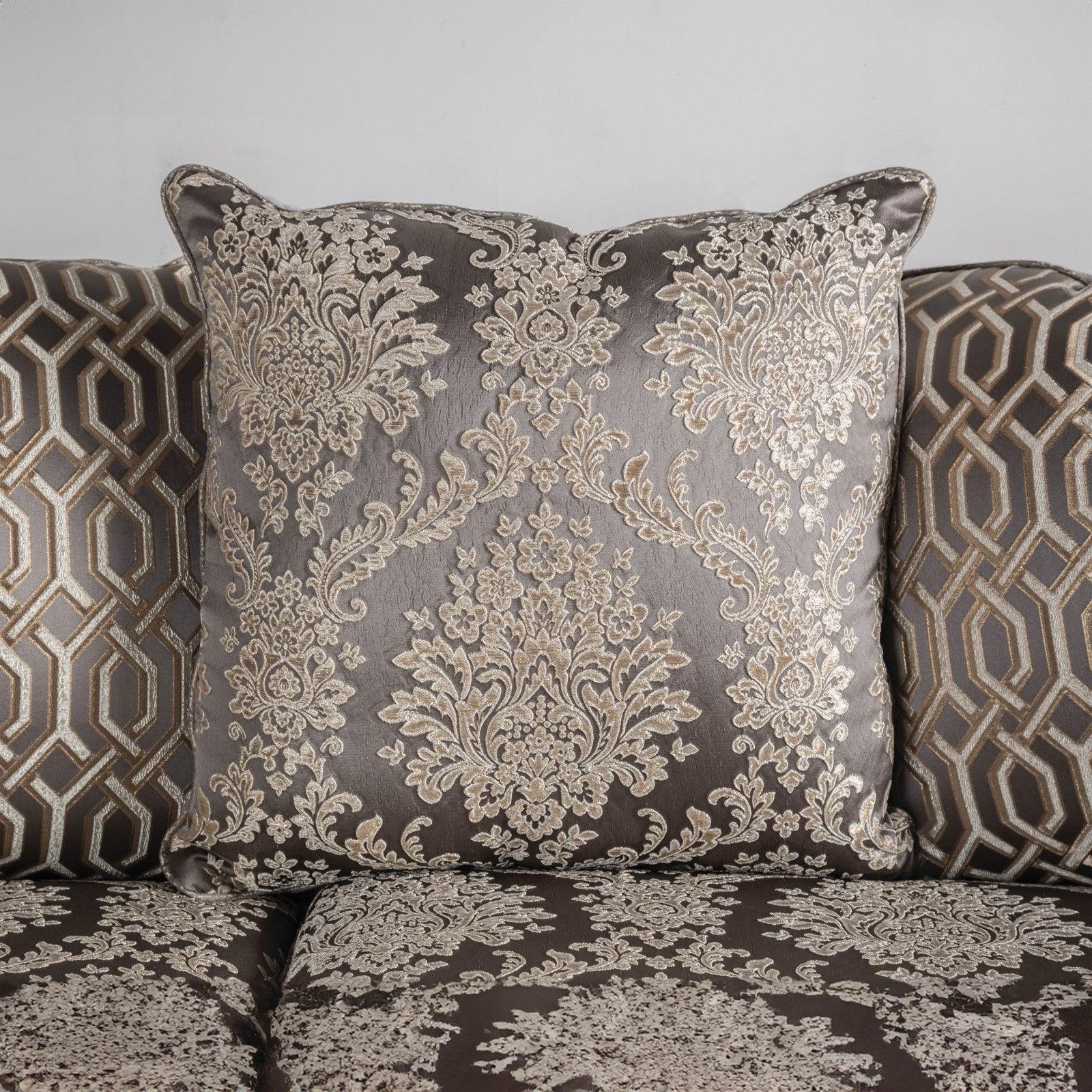 Catalonia Beige/Dark Cherry Loveseat - Image 4