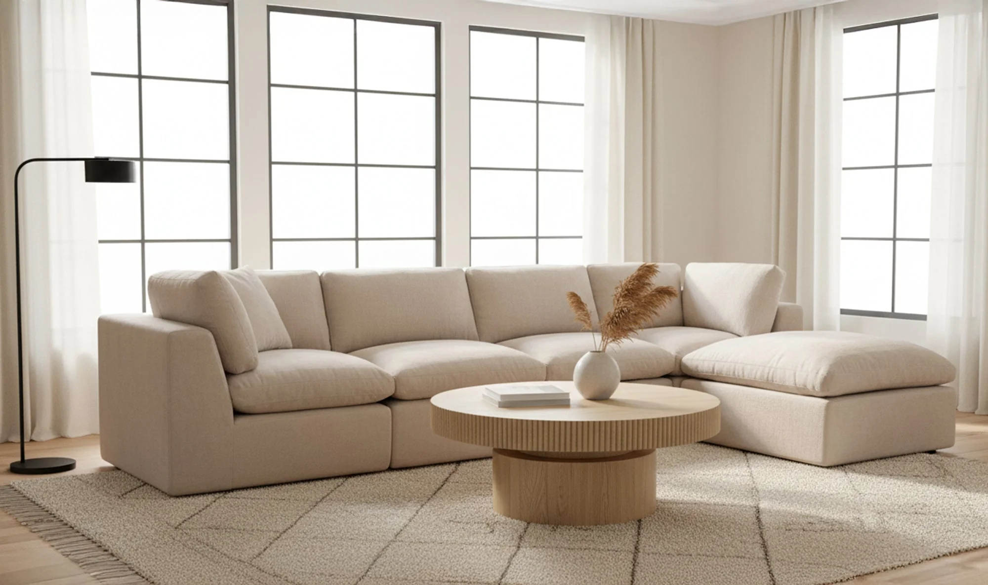 Cates Ottoman Pebble - Image 3