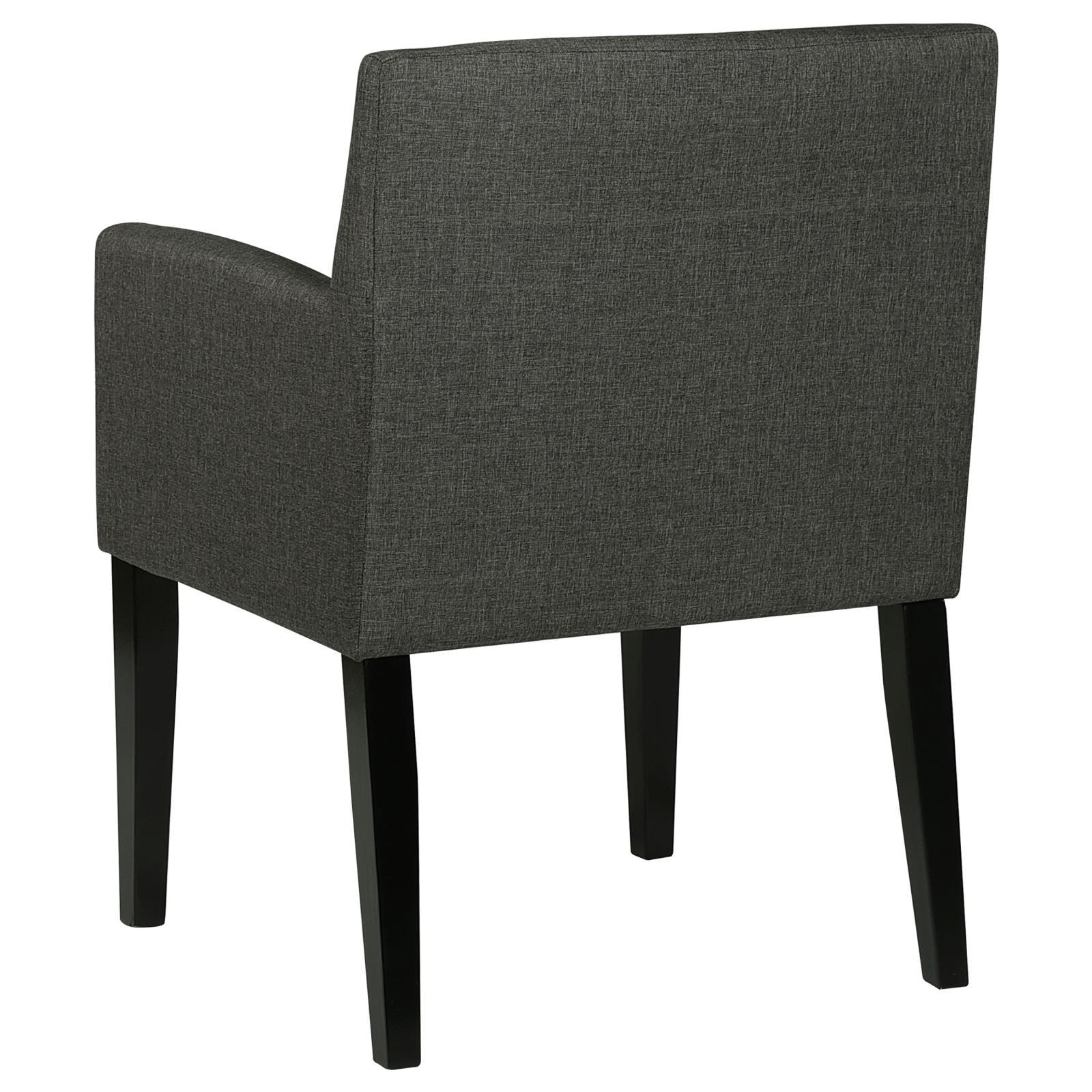 Catherine Upholstered Dining Arm Chair Charcoal Grey and Black (Set of 2) - Image 7