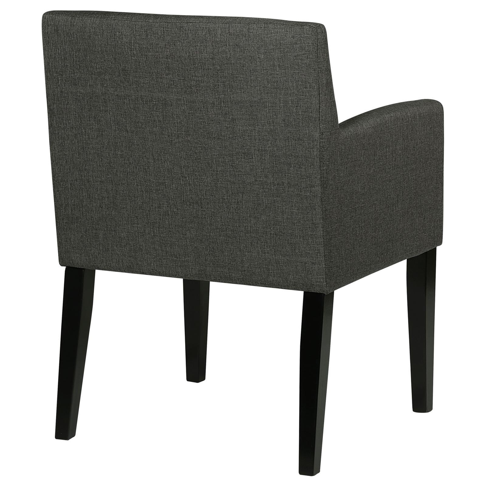 Catherine Upholstered Dining Arm Chair Charcoal Grey and Black (Set of 2) - Image 8