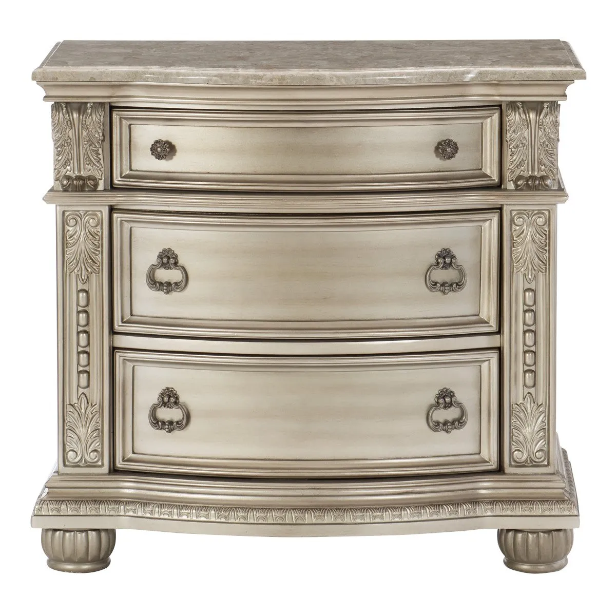 Cavalier Silver Upholstered Sleigh Bedroom Set - Image 10
