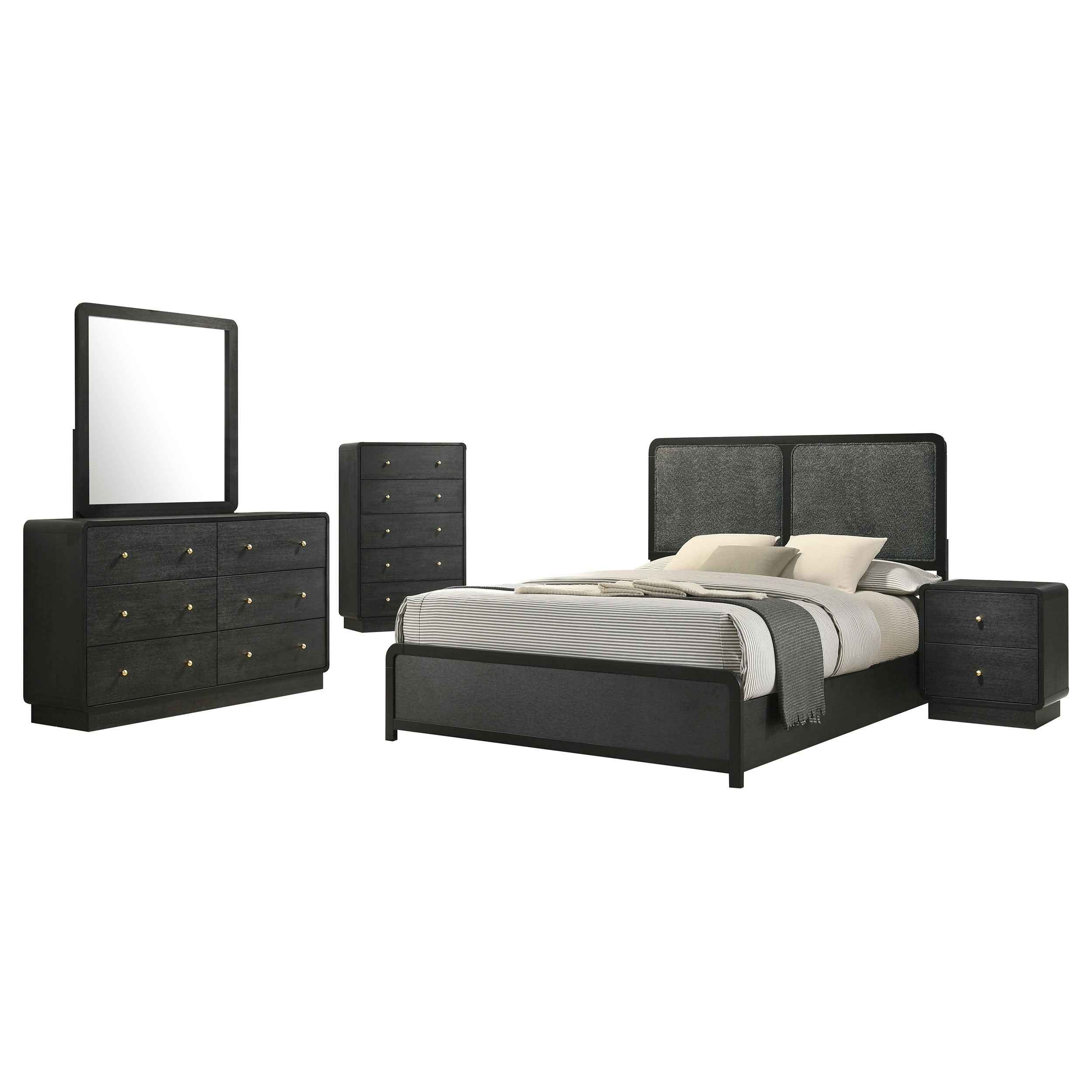 Cavelle Black 5-piece Full Bedroom Set - Image 2