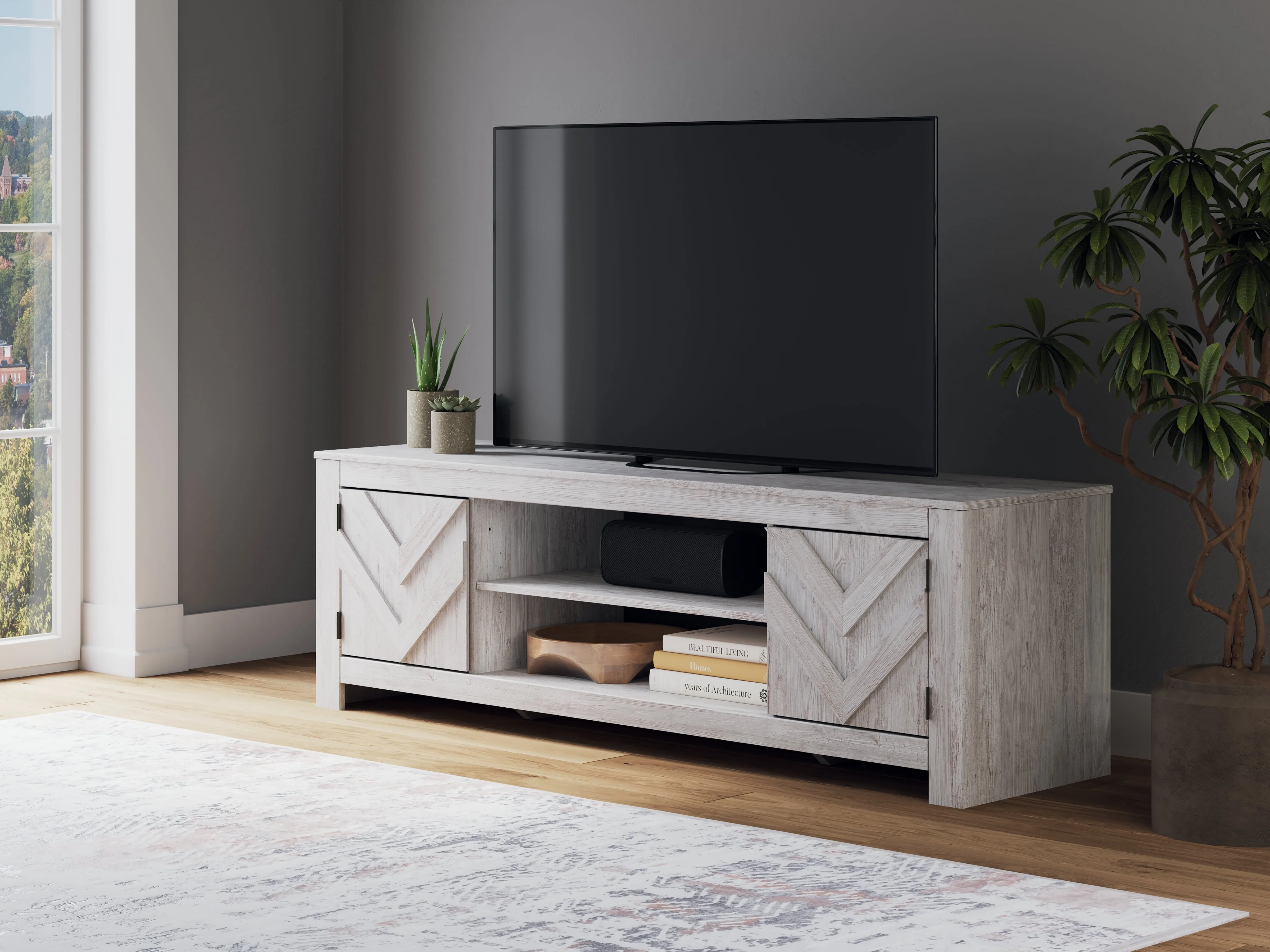 Cayboni Whitewash 71" TV Stand