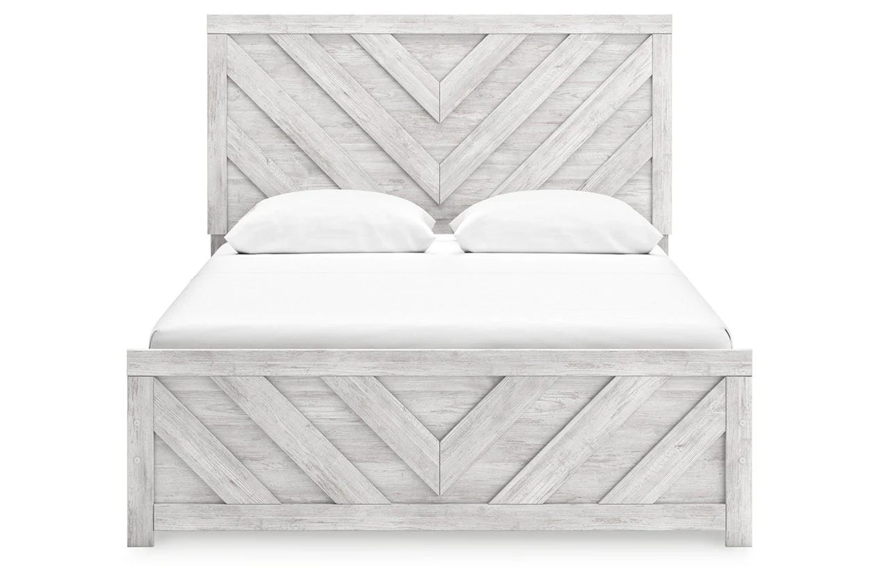 Cayboni Whitewash Panel Bedroom Set - Image 3