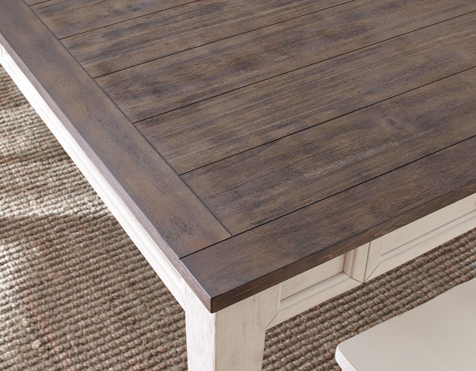 Cayla 64-80 inch Table w/16″ Leaf – Dark Oak& White - Image 7
