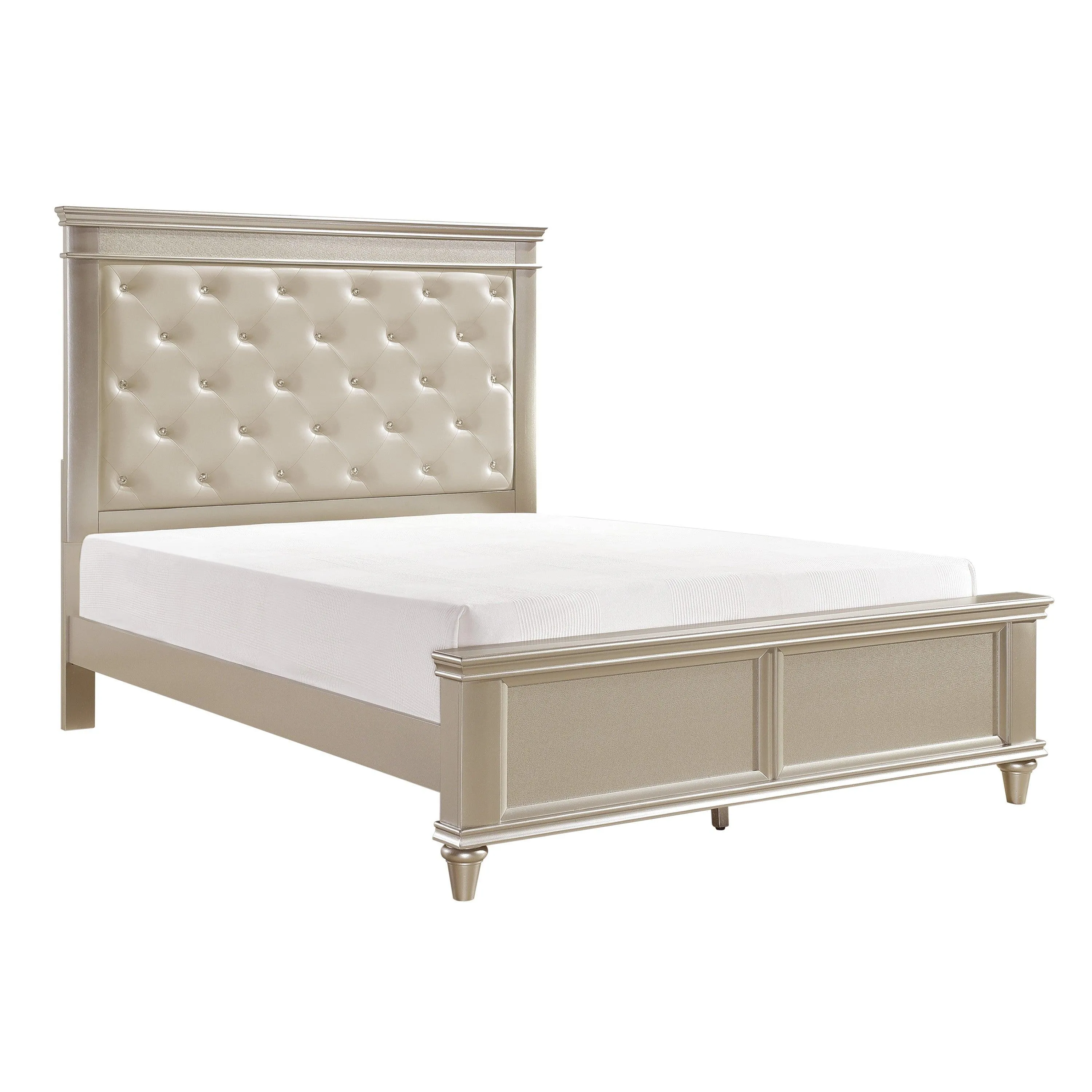 Celandine Silver King Upholstered Panel Bed - Image 3