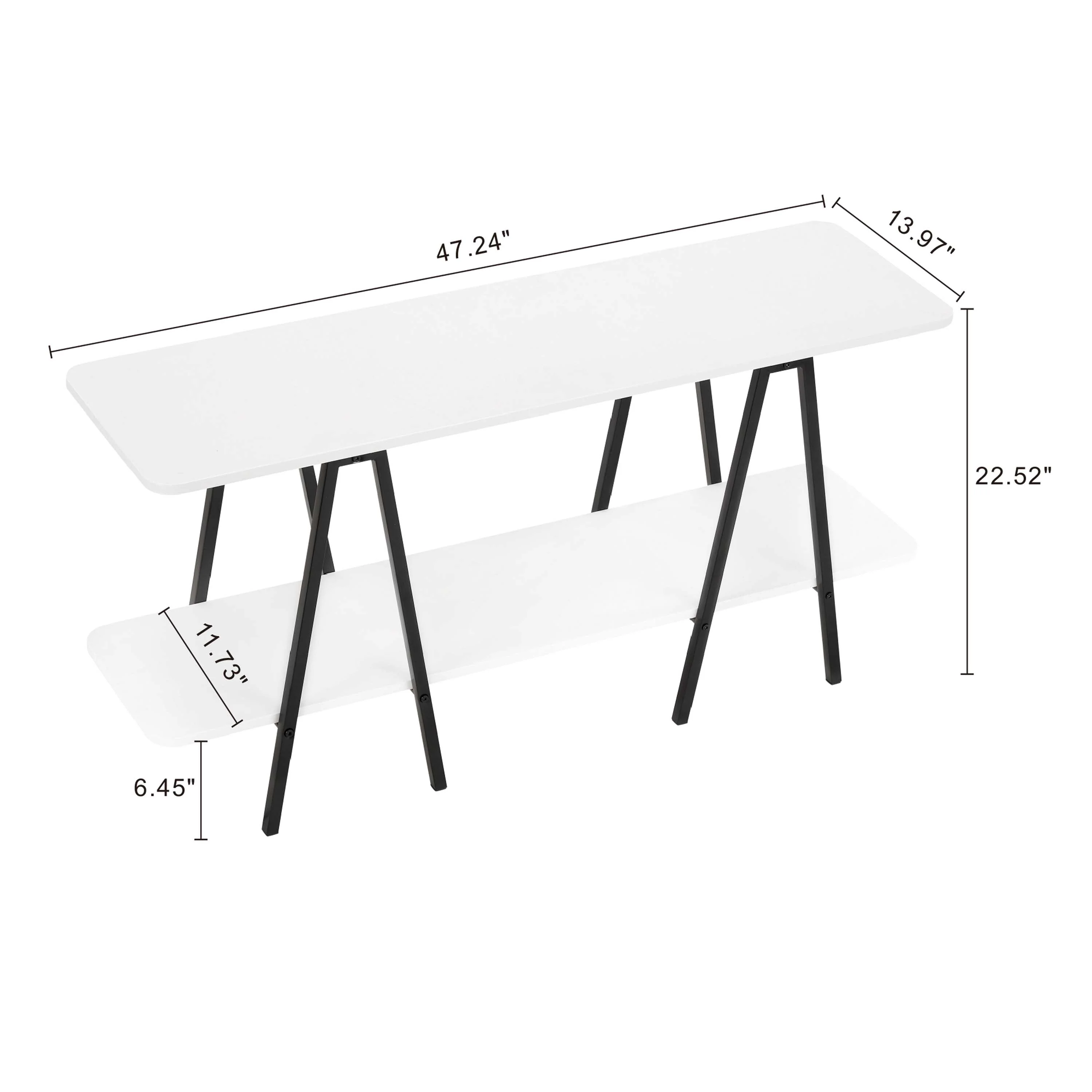 Celine Side Table Console in White - Image 3