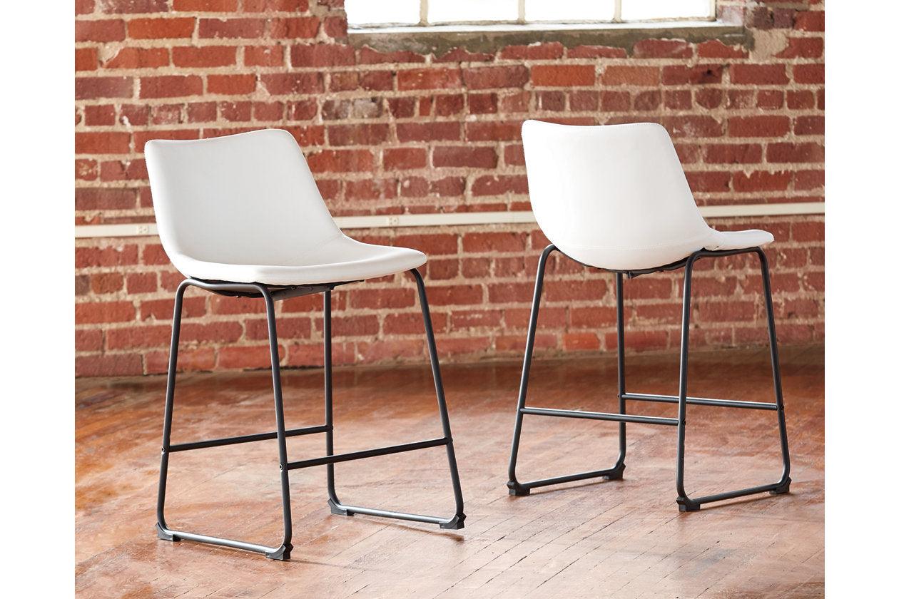 Centiar White Counter Height Barstool, Set of 2 - Image 6