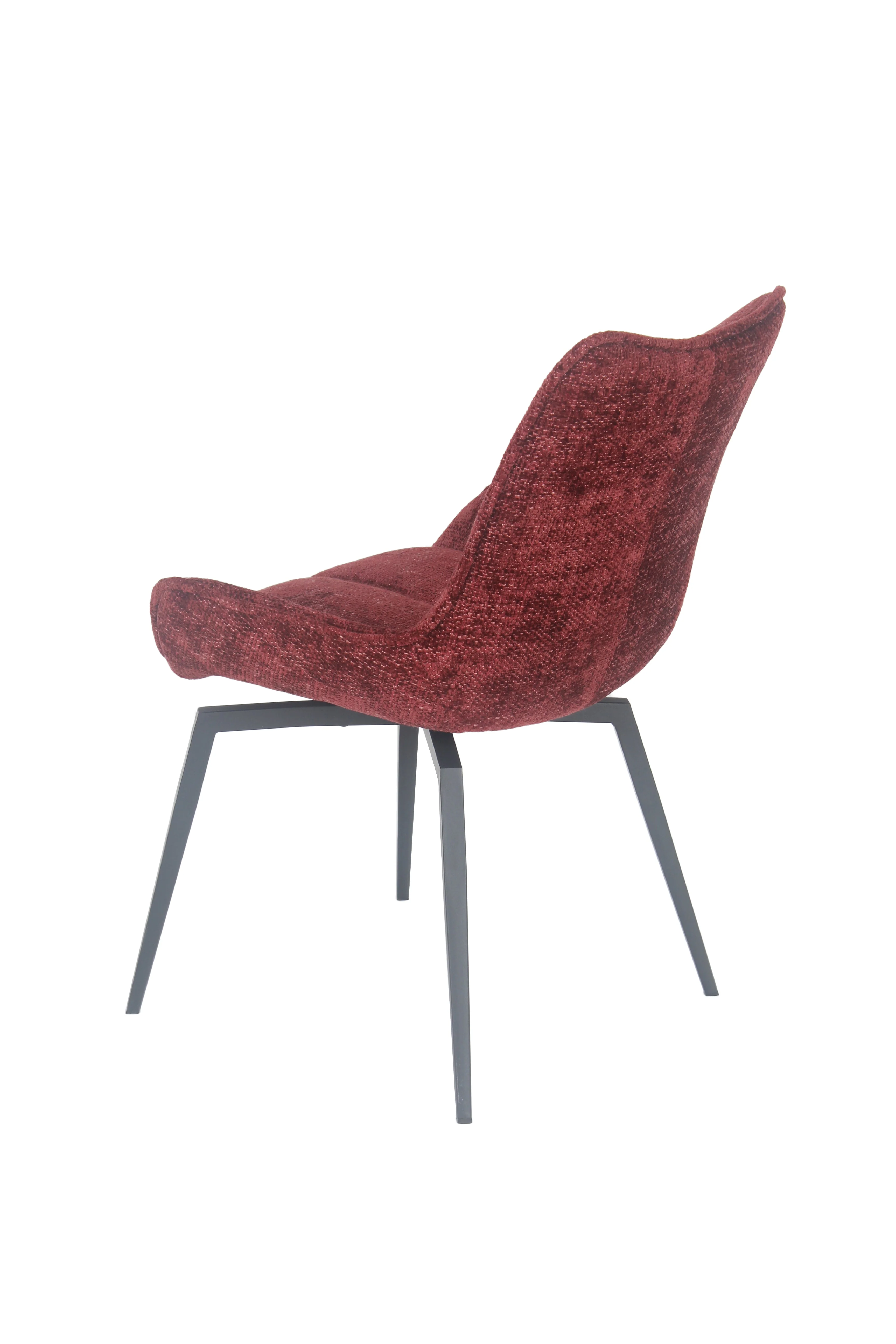CEO 180 Degree Return Swivel Upholstered Dining Chair in Cherry (Set of 2) - Image 4