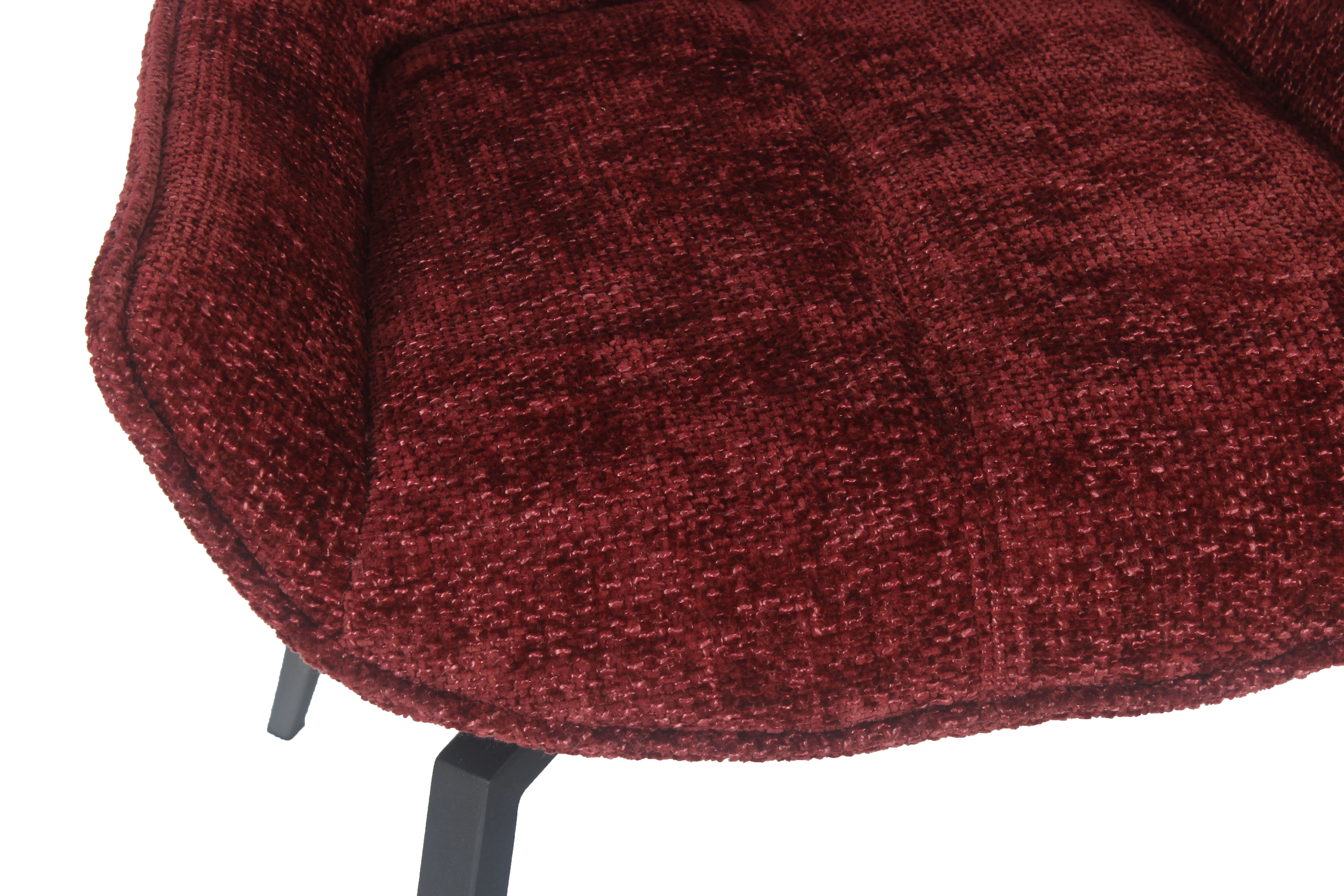 CEO 180 Degree Return Swivel Upholstered Dining Chair in Cherry (Set of 2) - Image 5