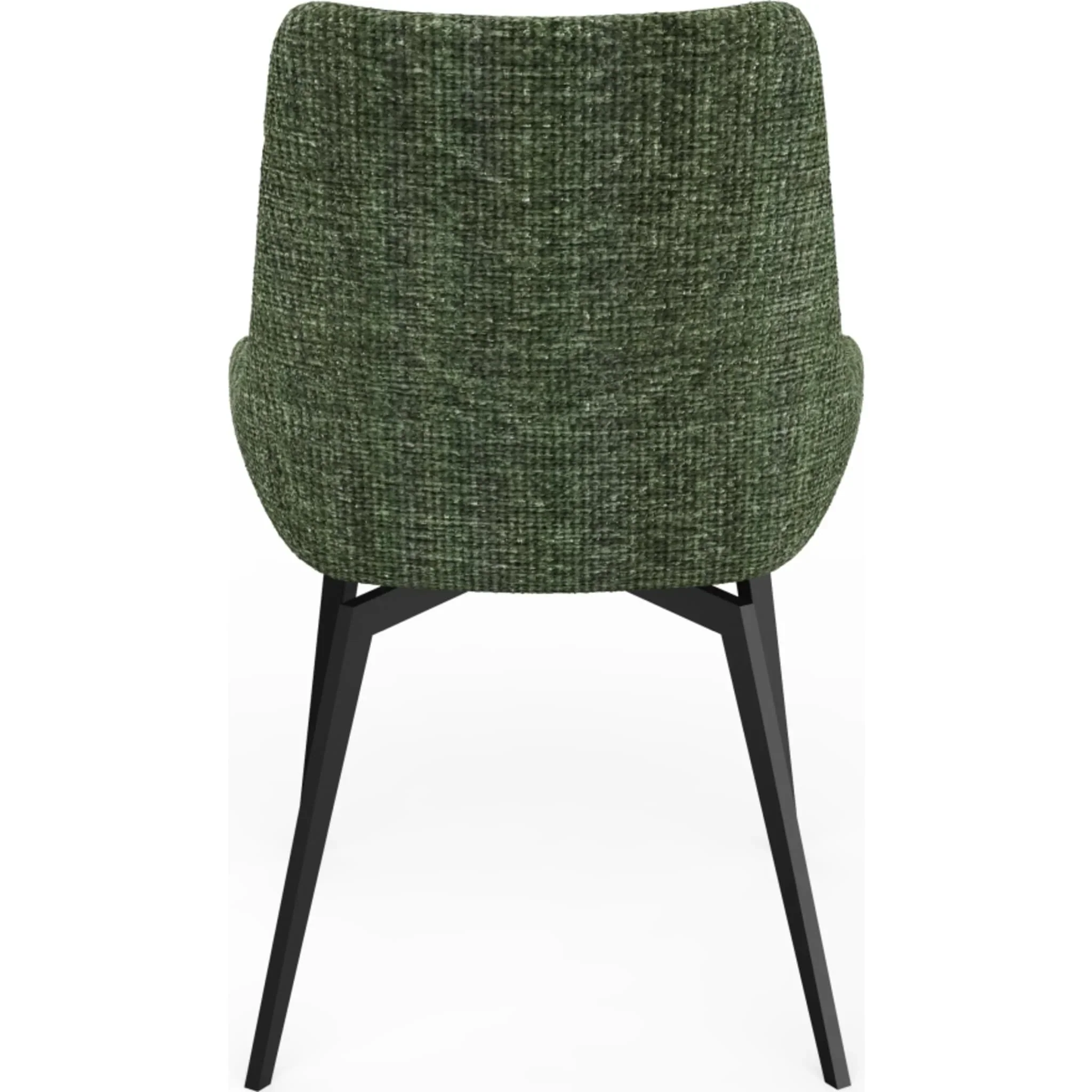 CEO 180 Degree Return Swivel Upholstered Dining Chair in Olive (Set of 2) - Image 5