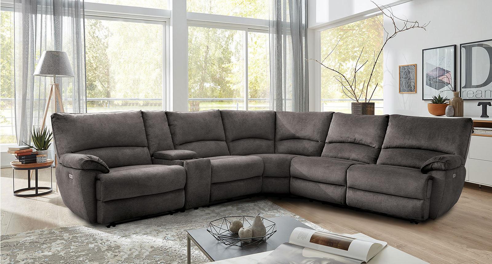 Cerelia Gray Modular Power Reclining Sectional