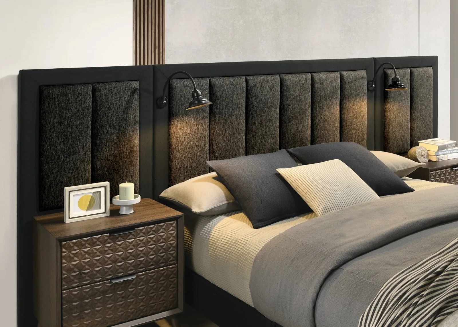 Chalfont Dark Brown King Panel Bed - Image 4