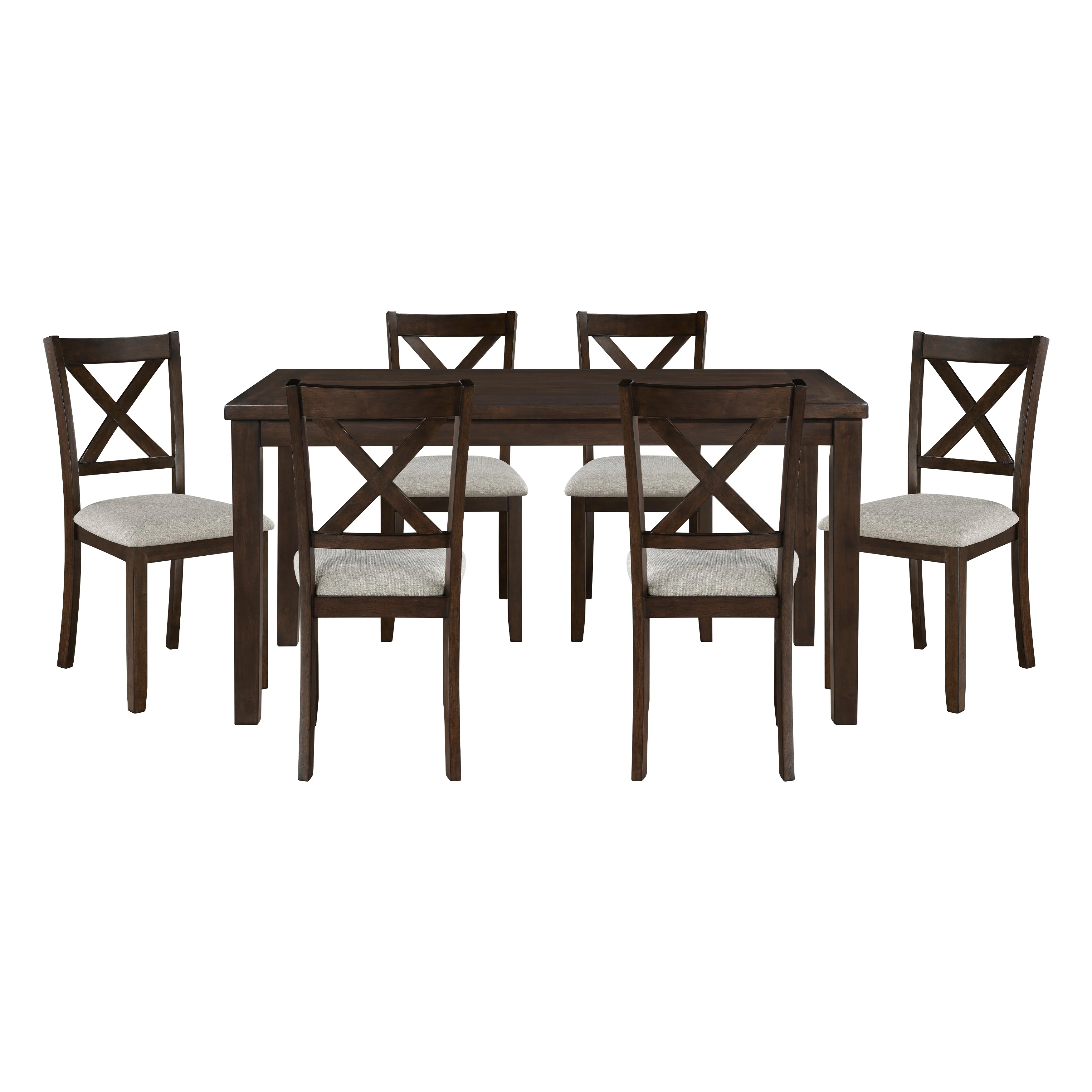 Challis Dark Cherry 7-Piece Dining Set - Image 2