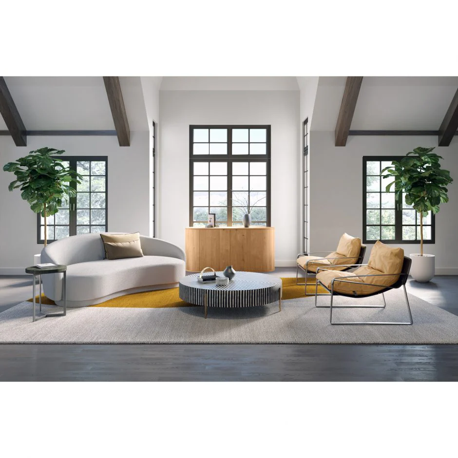 Chameau Medium Coffee Table Black and White - Image 3