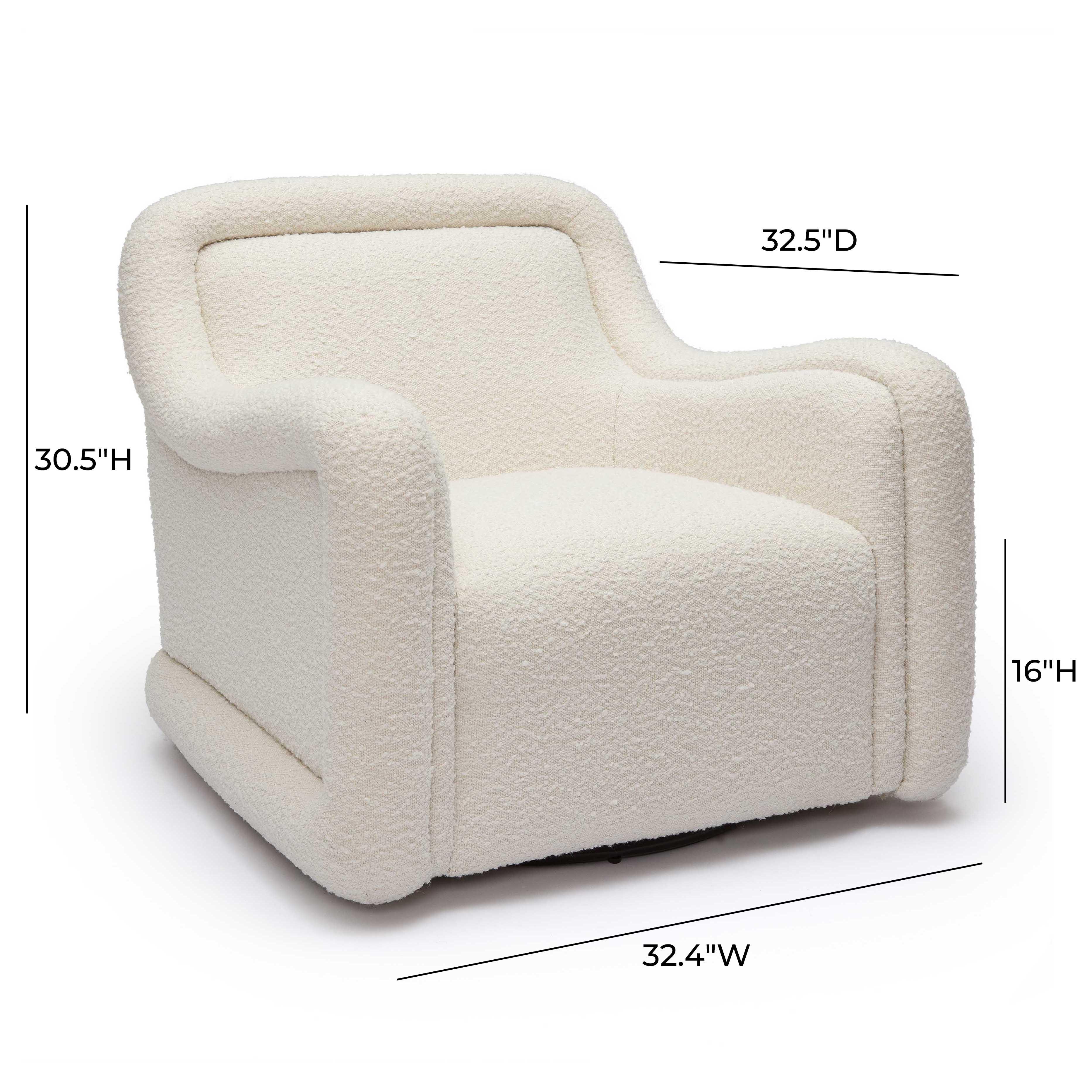 Charli Boucle Swivel Chair - Image 6