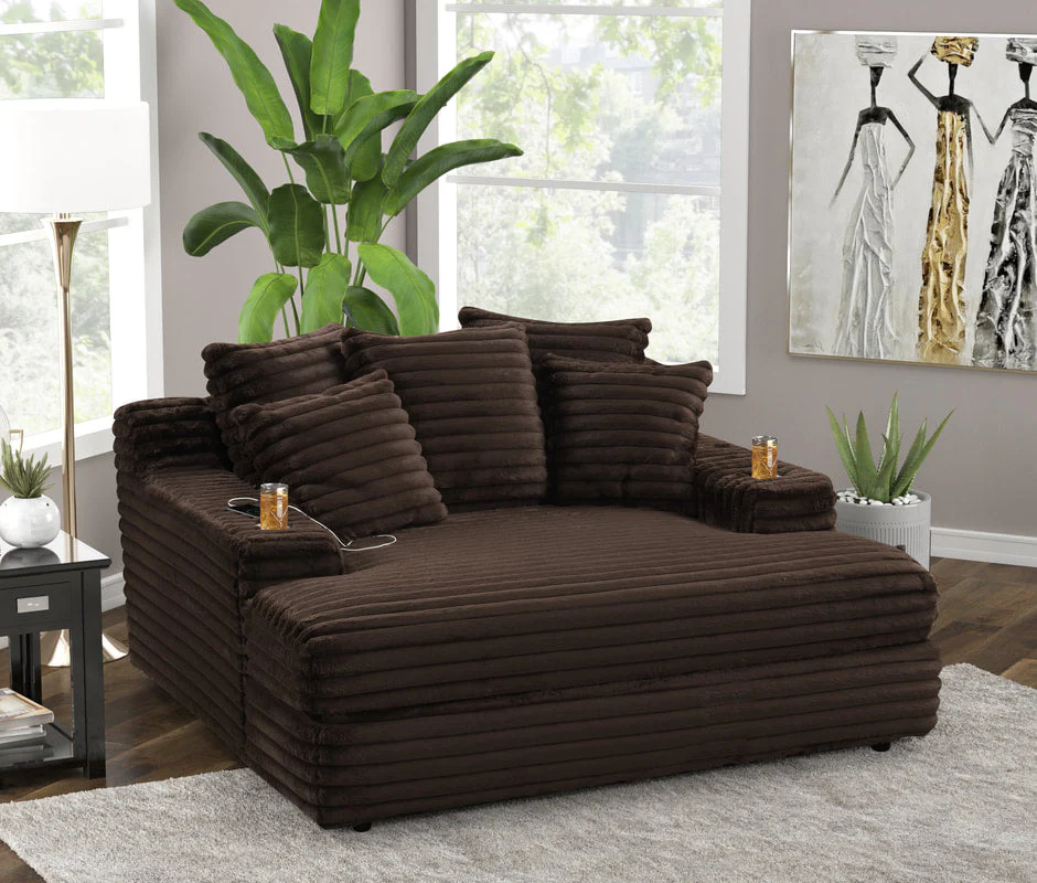 Charm Chocolate Chaise Lounge