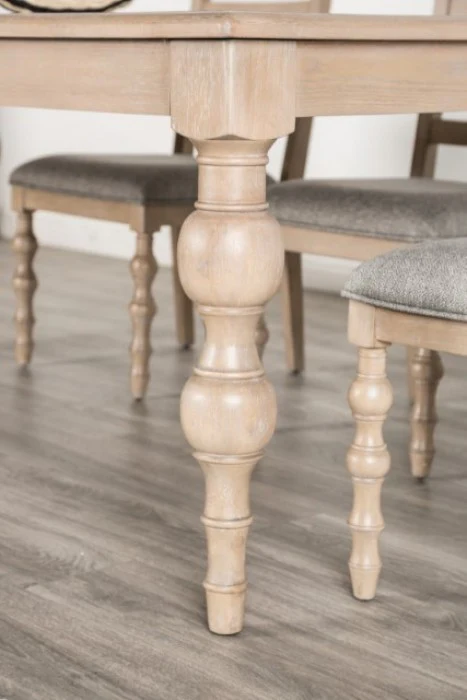 Chesapeake Light White Wash 7-Piece Dining Room Set - Image 3