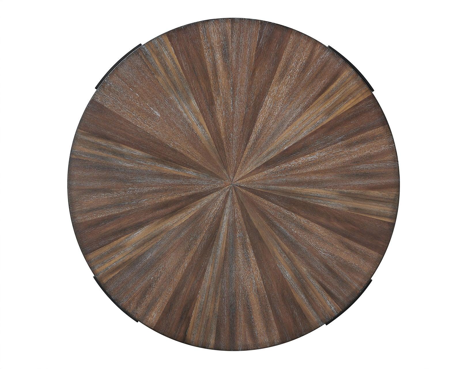 Chevron 36-inch Round Coffee Table - Image 6