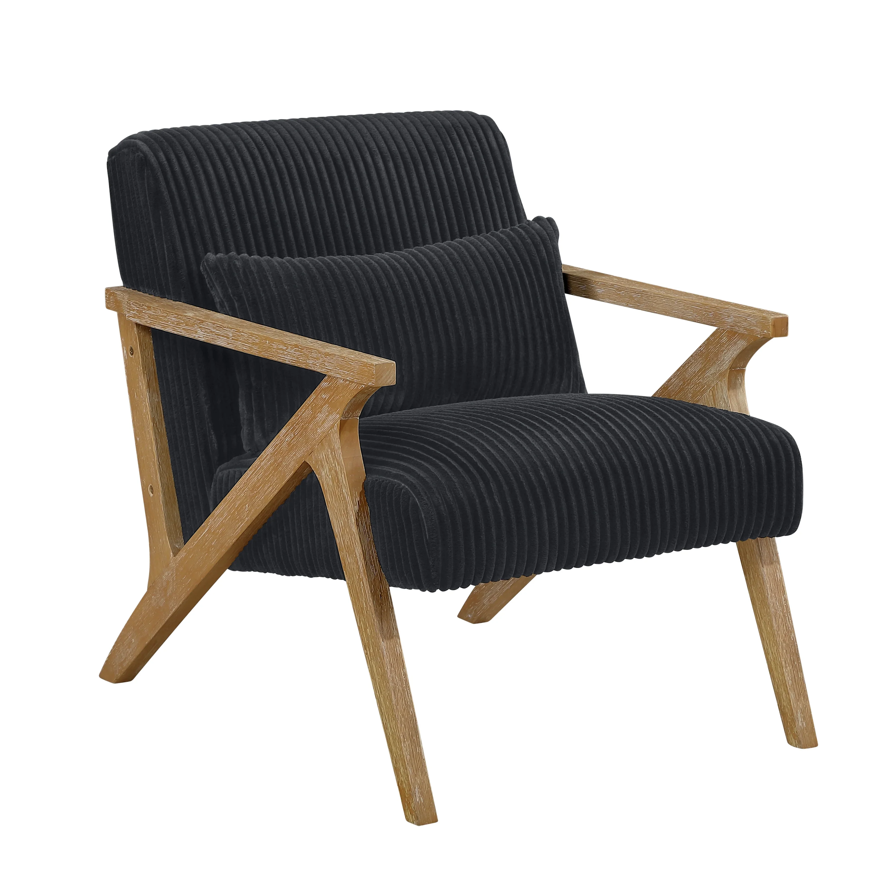 Chevron Black Accent Chair - Image 2