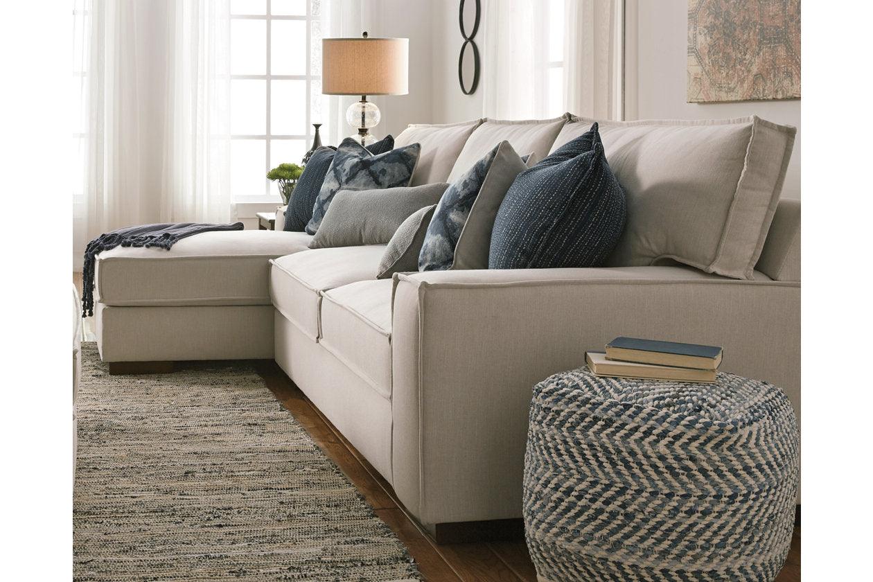 Chevron Blue Pouf - Image 3