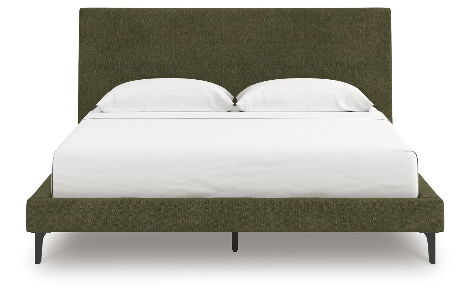 Chirason Sage Green California King Upholstered Bed with Roll Slats - Image 3