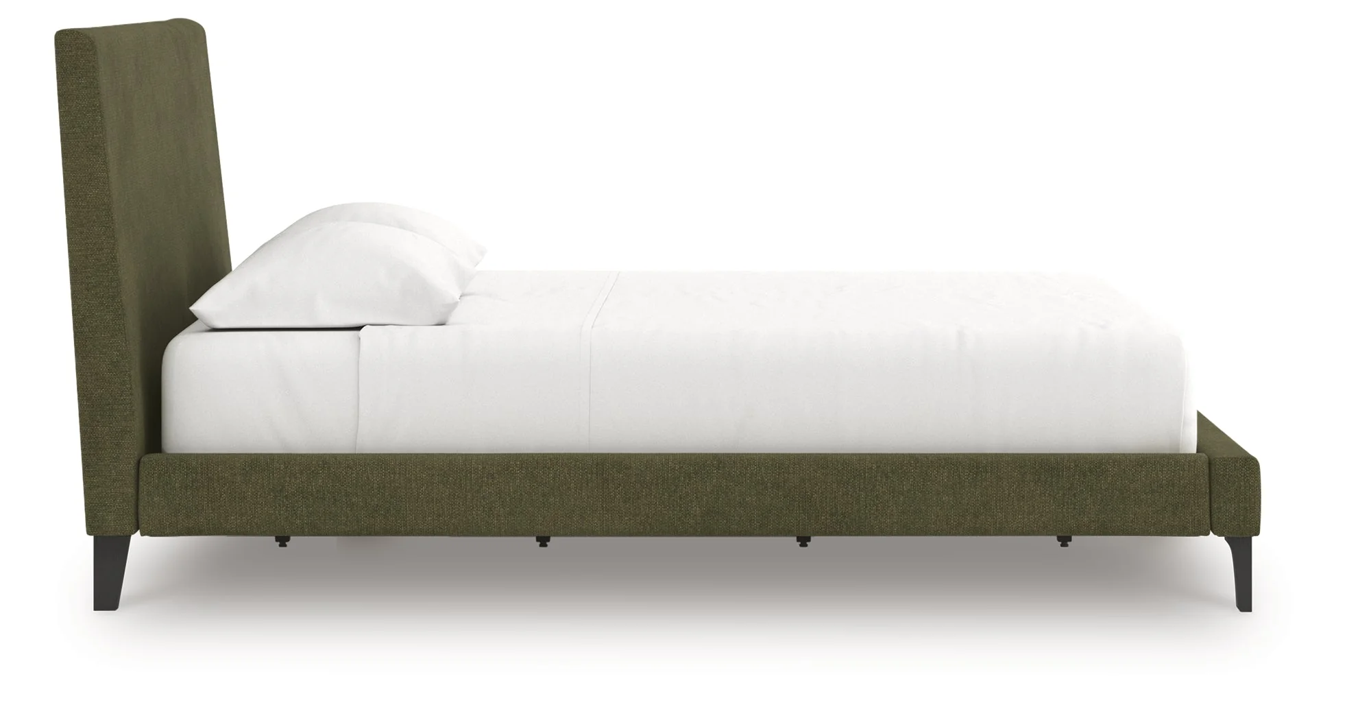 Chirason Sage Green California King Upholstered Bed with Roll Slats - Image 4