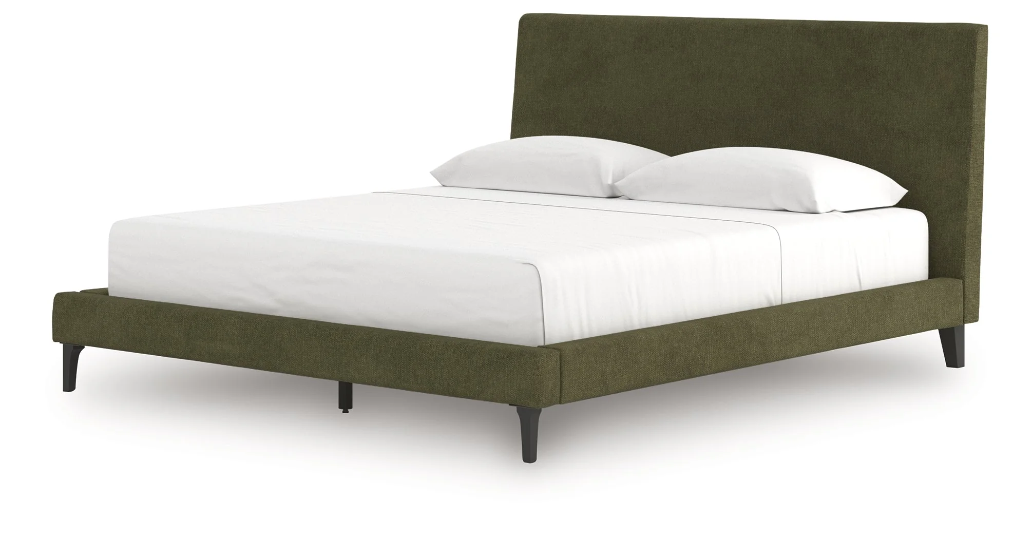 Chirason Sage Green California King Upholstered Bed with Roll Slats - Image 7
