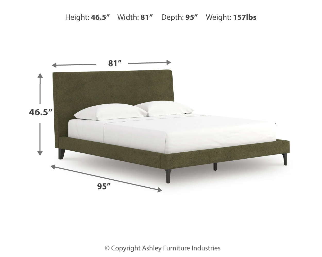 Chirason Sage Green California King Upholstered Bed with Roll Slats - Image 8
