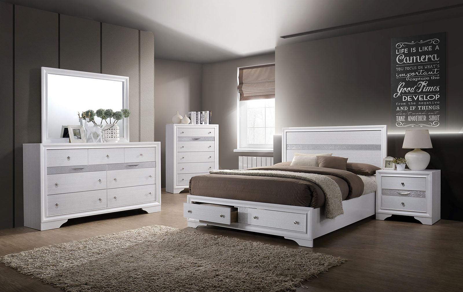 Chrissy White Queen Storage Platform Bed - Image 3